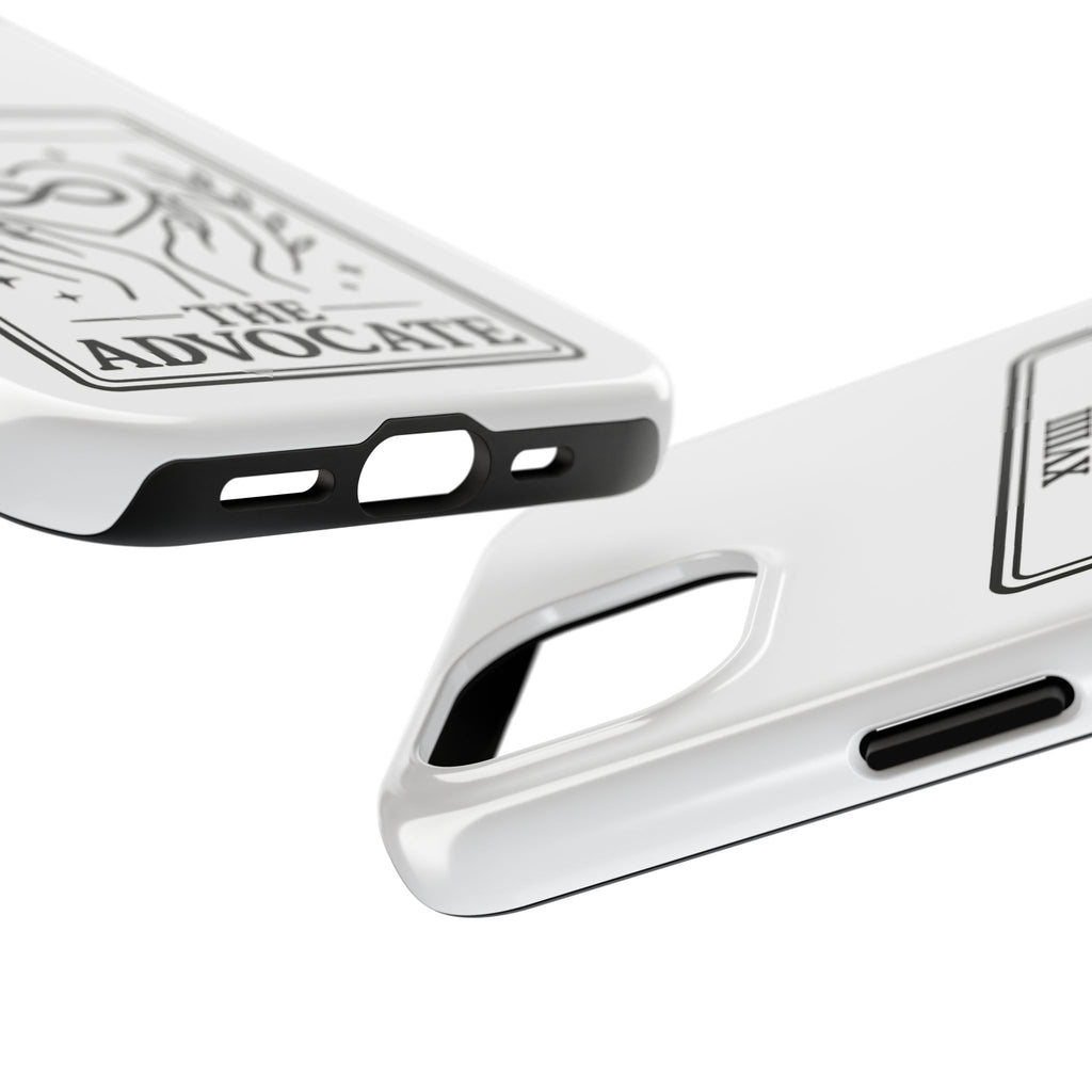 The Advocate tarot card Phone Case | infinity heart hands design