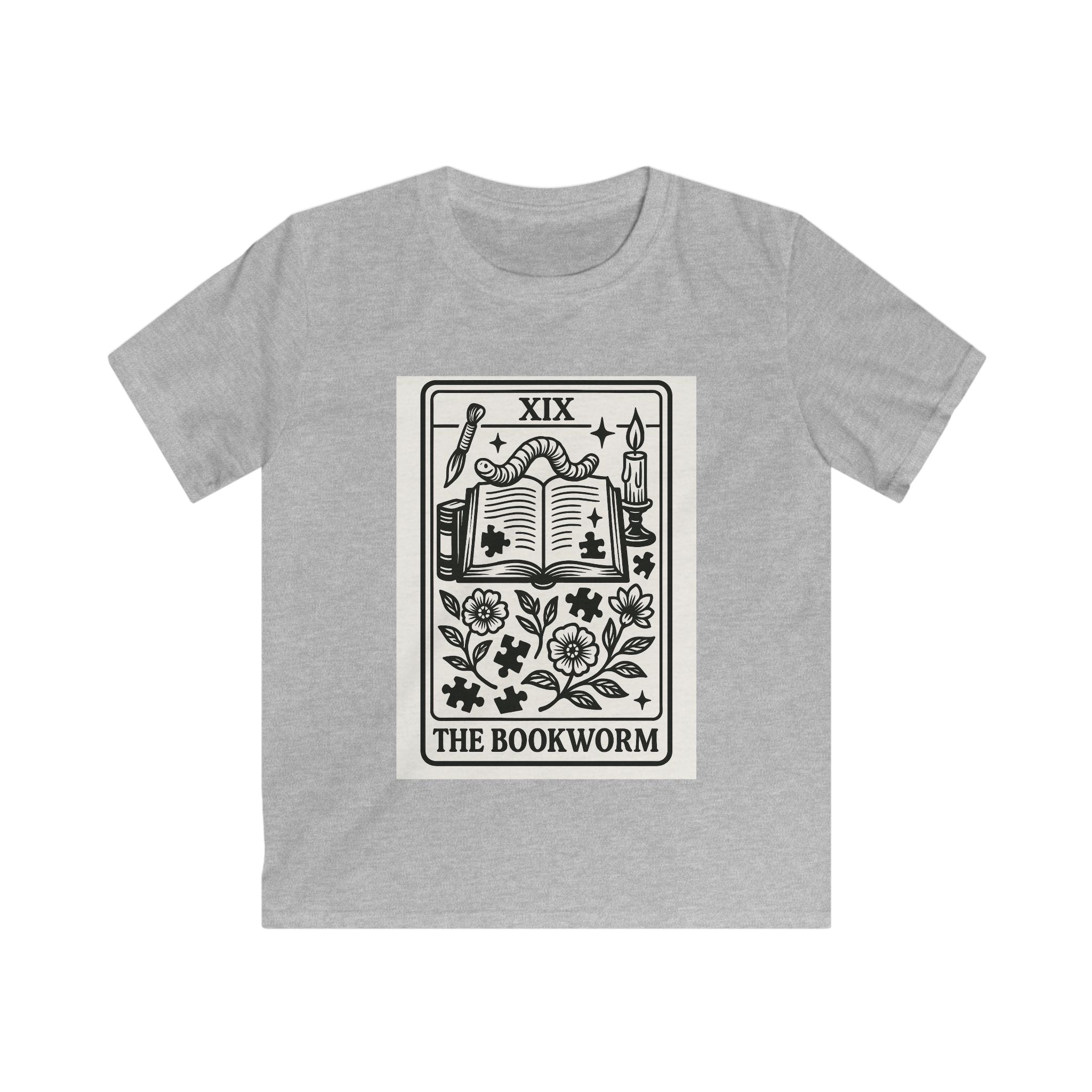 The Bookworm tarot card Kids Tee | Book lover illustration, reading design
