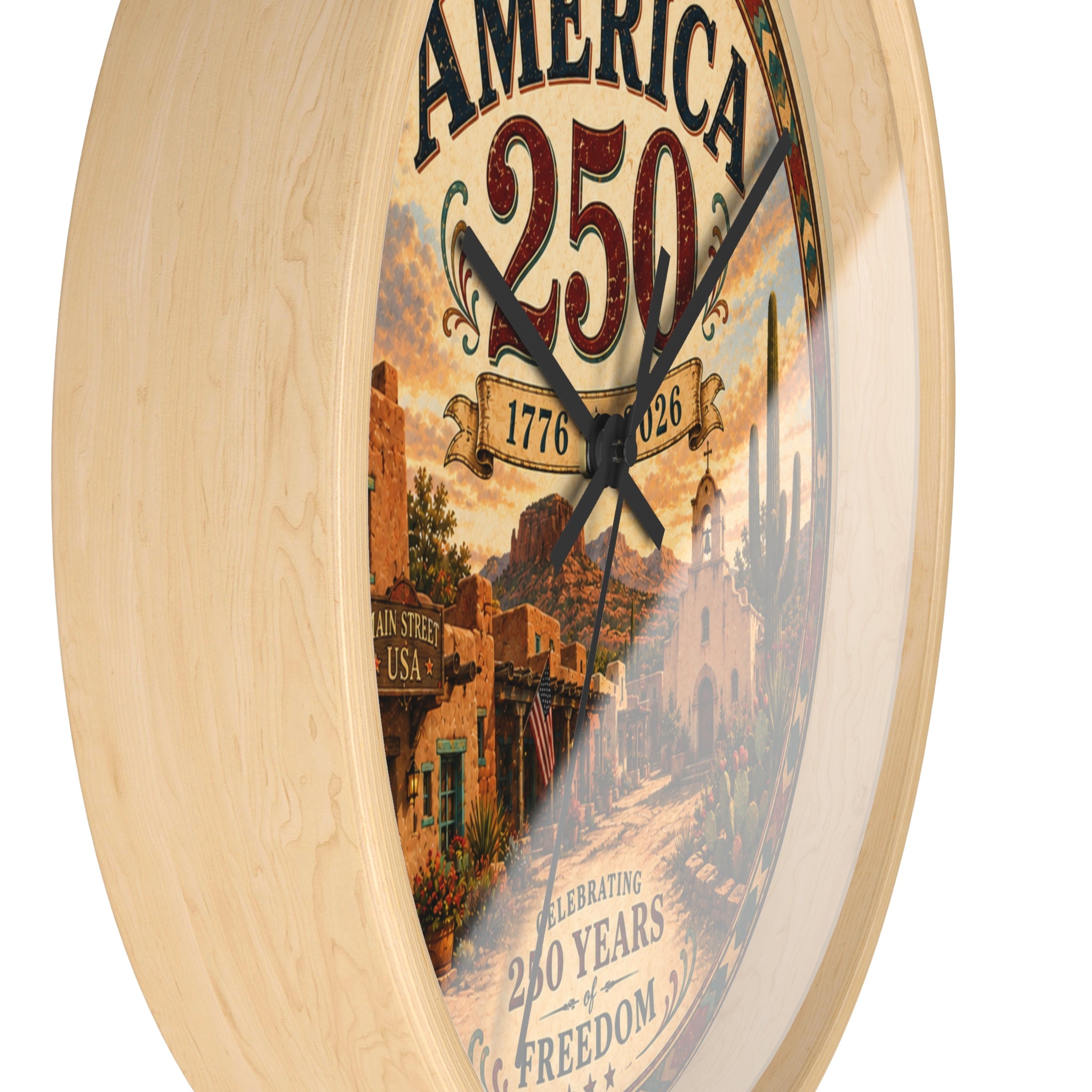 America 250 Anniversary Wall Clock | 1776-2026 Centennial Patriotic Clock