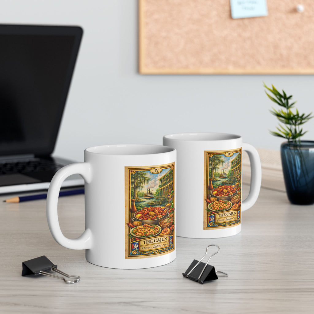 Vintage Cajun Life Mug | Lousianna | Kitchen Art Ceramic