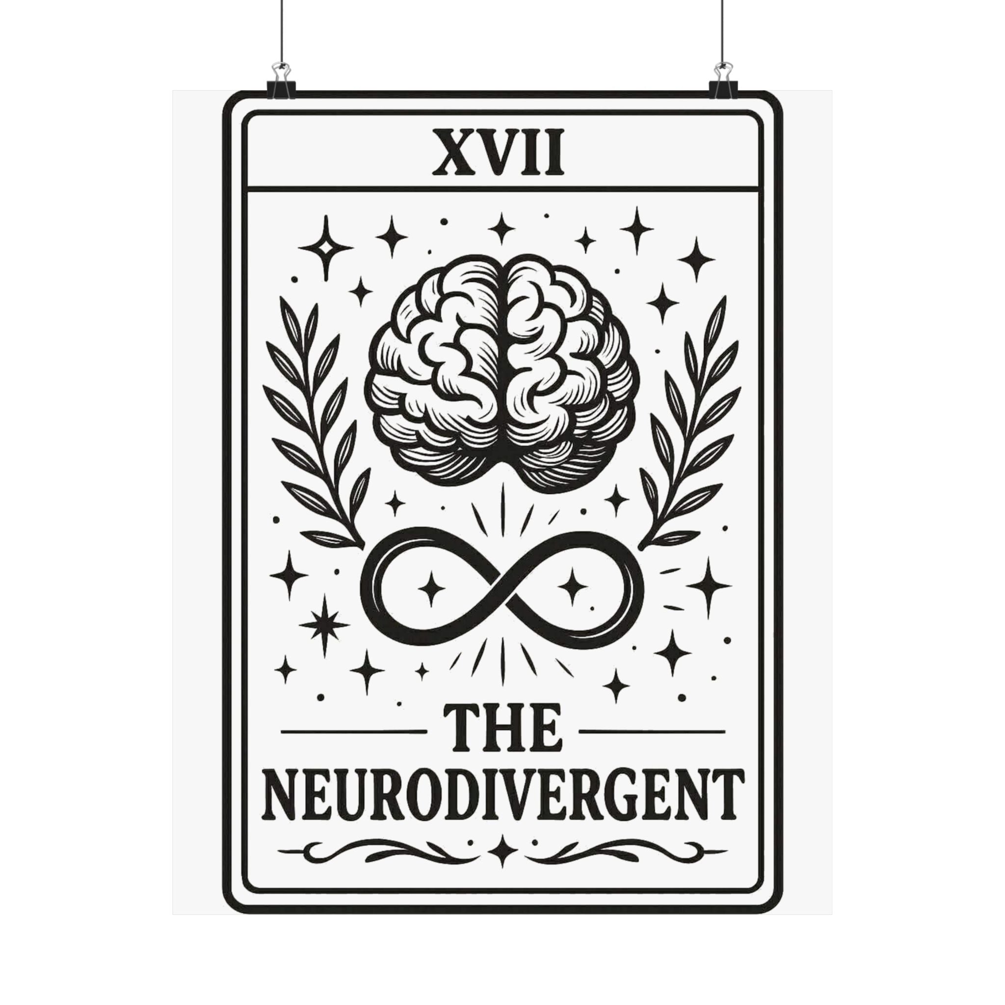 Neurodivergent Tarot Art Poster | Matte Vertical Poster