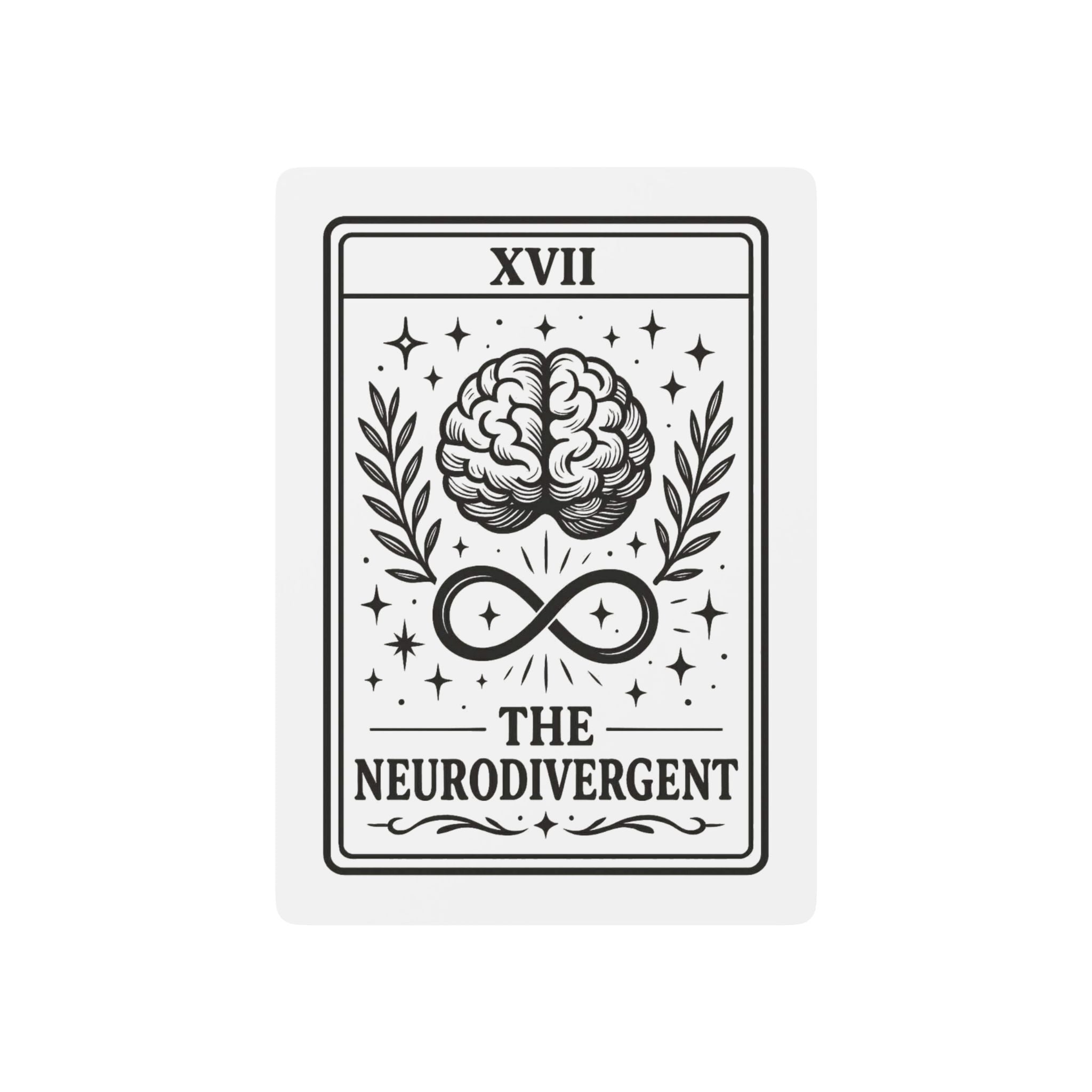 Neurodivergent Brain Infinity Poker Playing Cards | Tarot Style Ace
