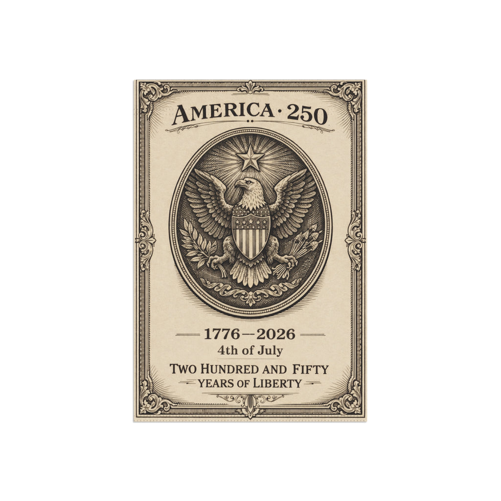 America 250 Eagle Coin Garden Banner | 1776-2026 Fourth of July
