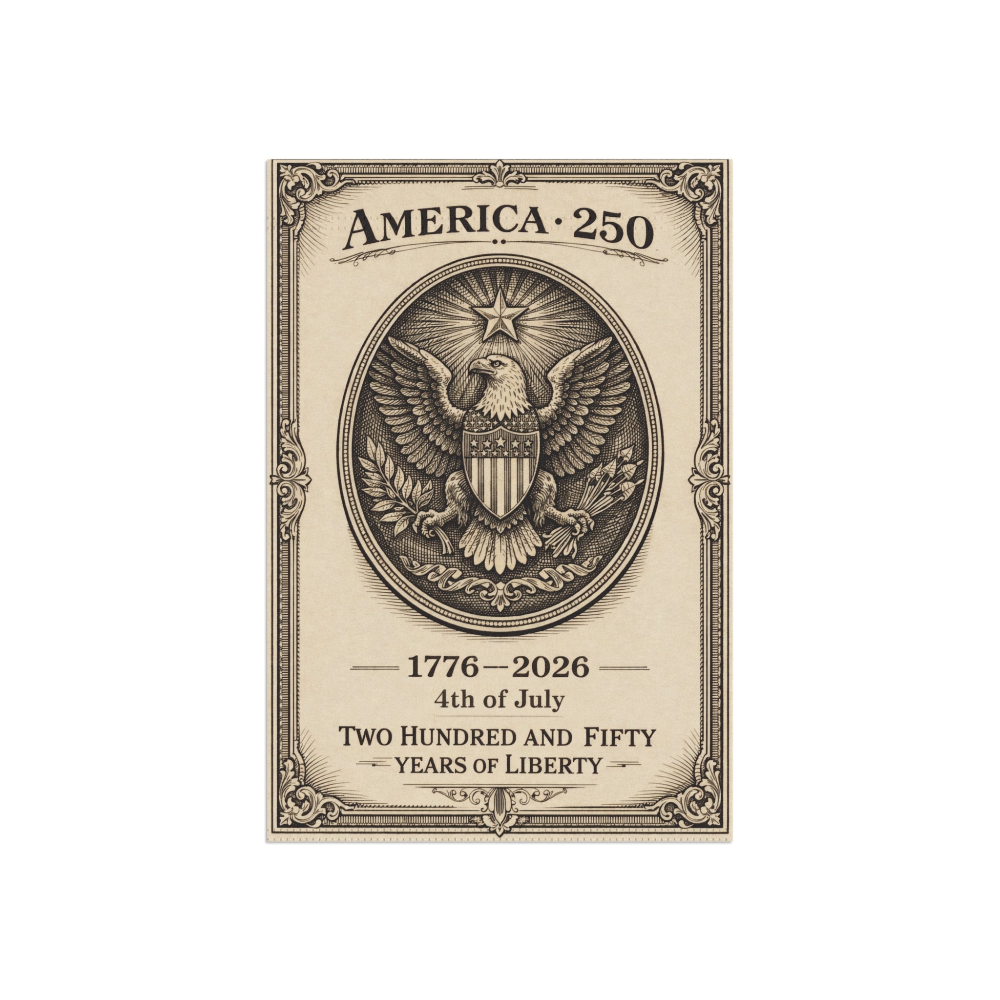 America 250 Eagle Coin Garden Banner | 1776-2026 Fourth of July