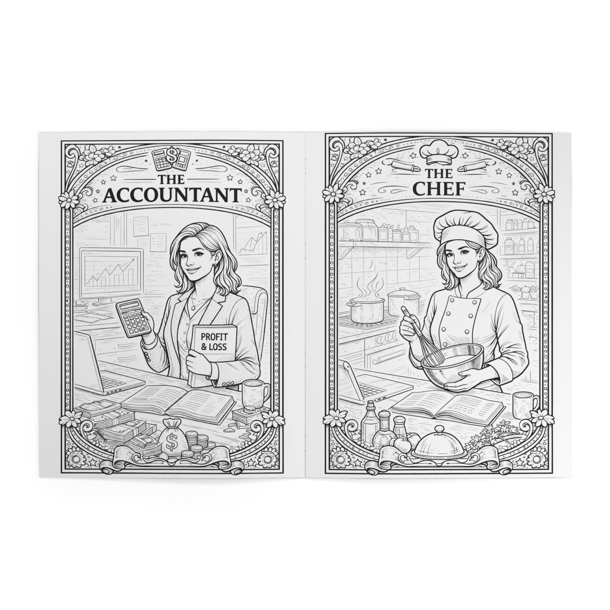 Women at Work Coloring Book | Careers Adult Coloring Book