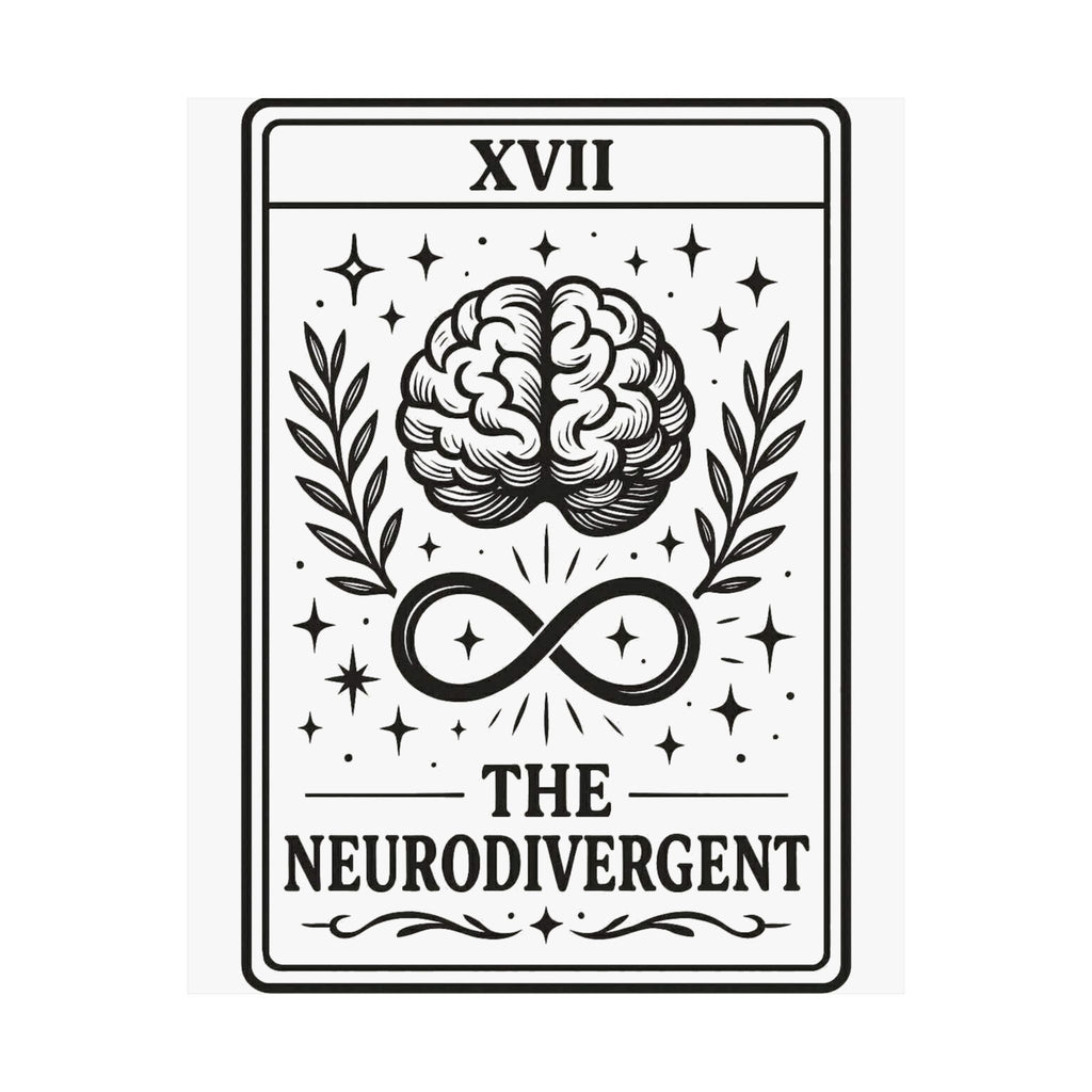 Neurodivergent Tarot Art Poster | Matte Vertical Poster