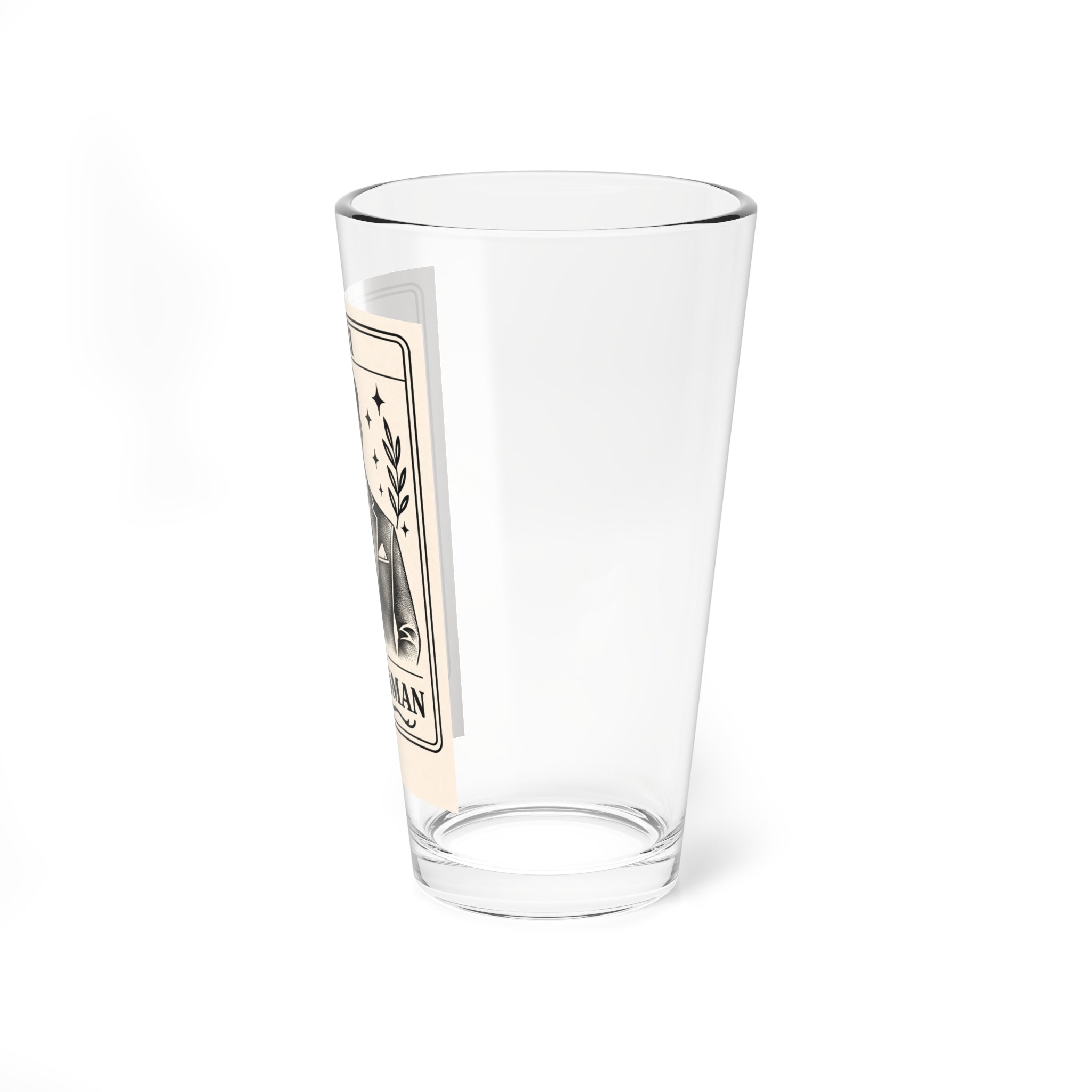 The Groomsman Tarot Card Mixing Glass, 16oz