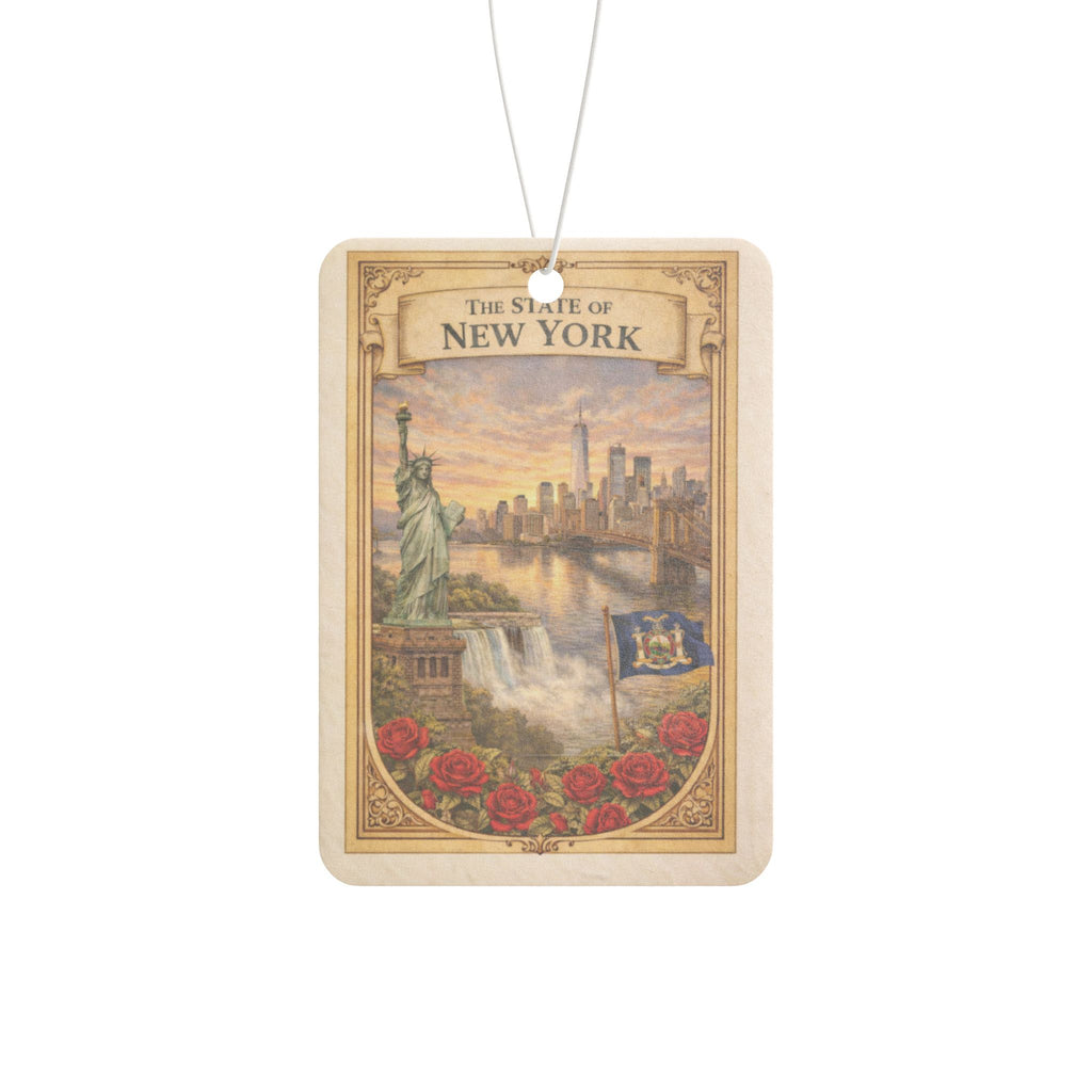 New York Car Air Freshener, NY State Gift, Travel Car Freshener, Hanging Car Decor, Road Trip Gift, New York Souvenir, Scented Car Charm