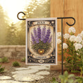 July Larkspur Garden Flag | Floral House Banner, Birth Month Botanical