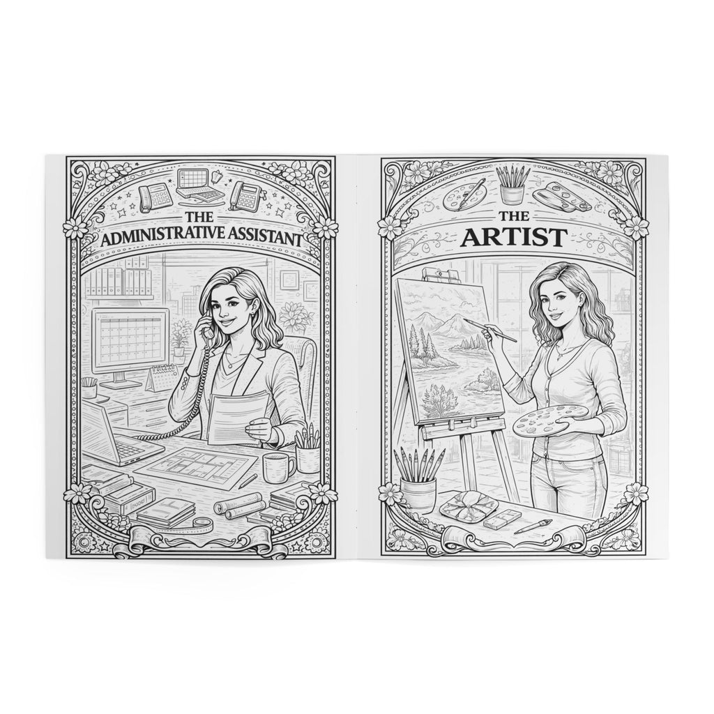 Women at Work Coloring Book | Careers Adult Coloring Book