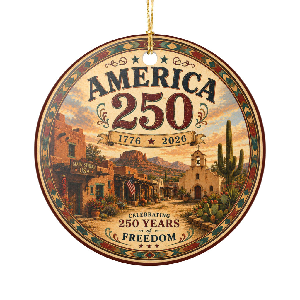 America 250 Ceramic Ornament | 1776-2026 250 Years of Freedom