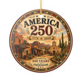America 250 Ceramic Ornament | 1776-2026 250 Years of Freedom