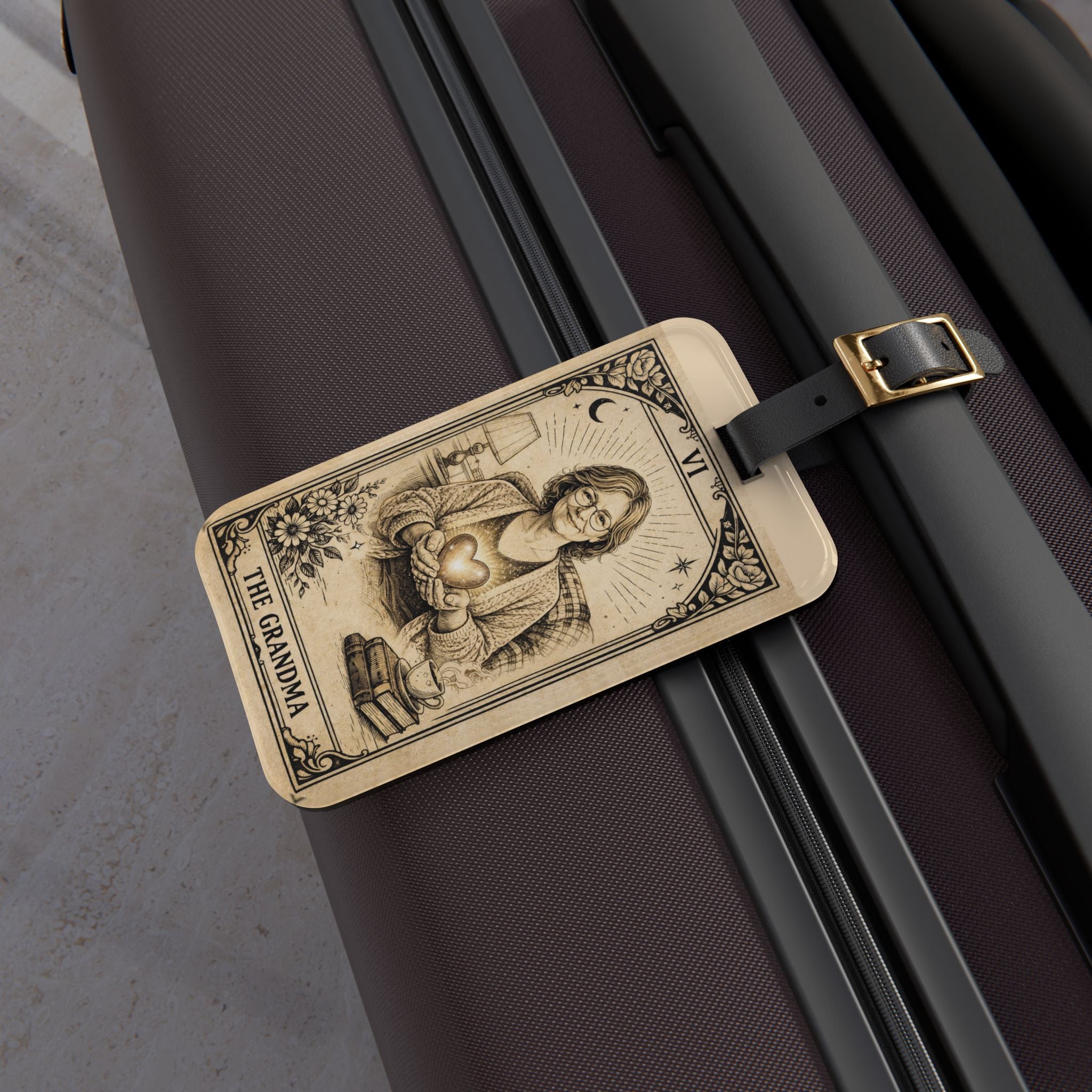 The Grandma tarot-style Luggage Tag | Vintage fortune card design
