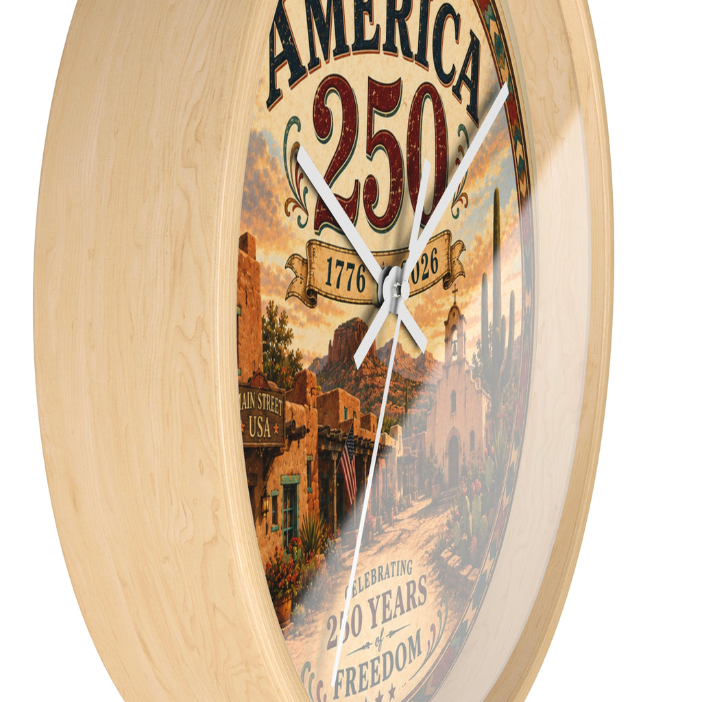 America 250 Anniversary Wall Clock | 1776-2026 Centennial Patriotic Clock