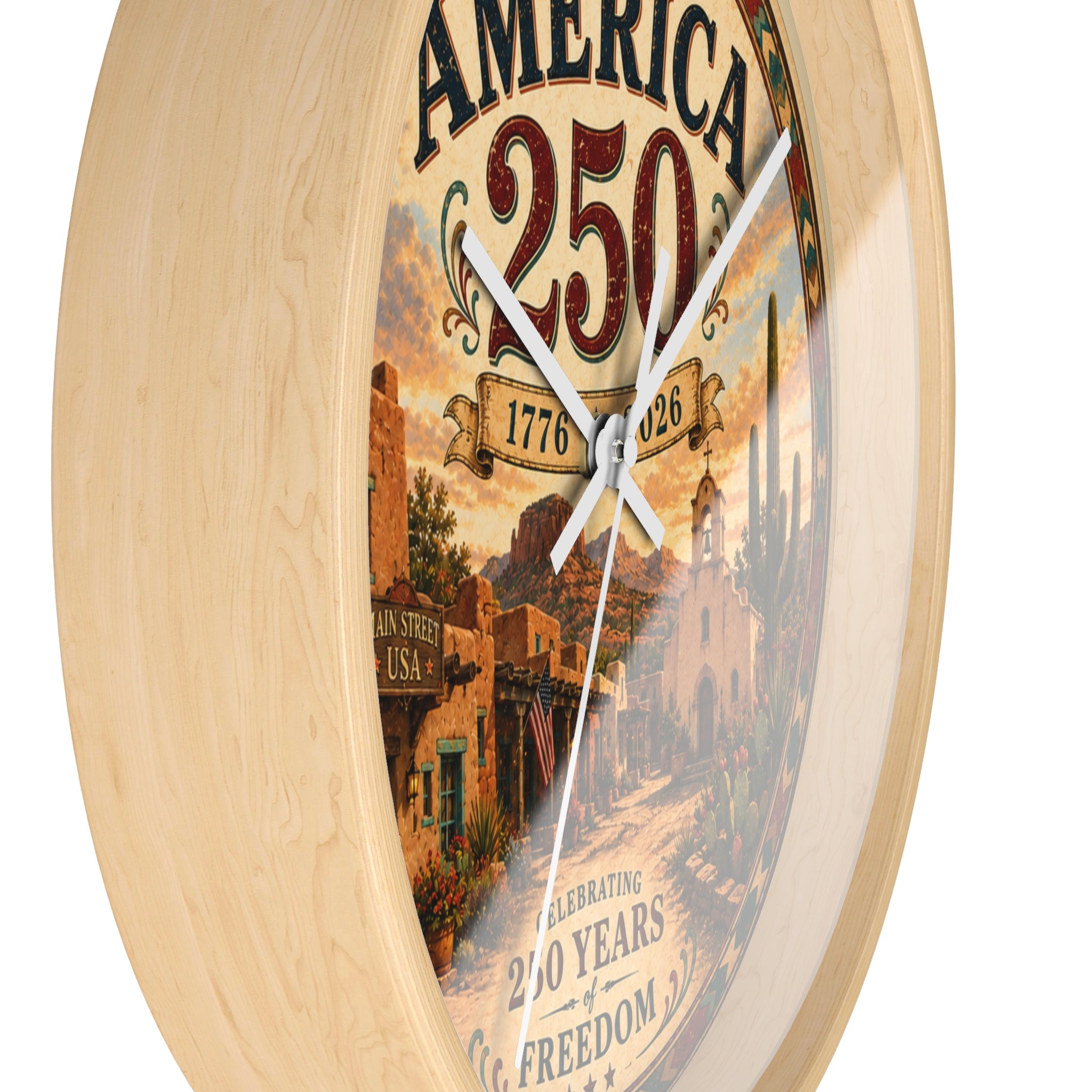 America 250 Anniversary Wall Clock | 1776-2026 Centennial Patriotic Clock