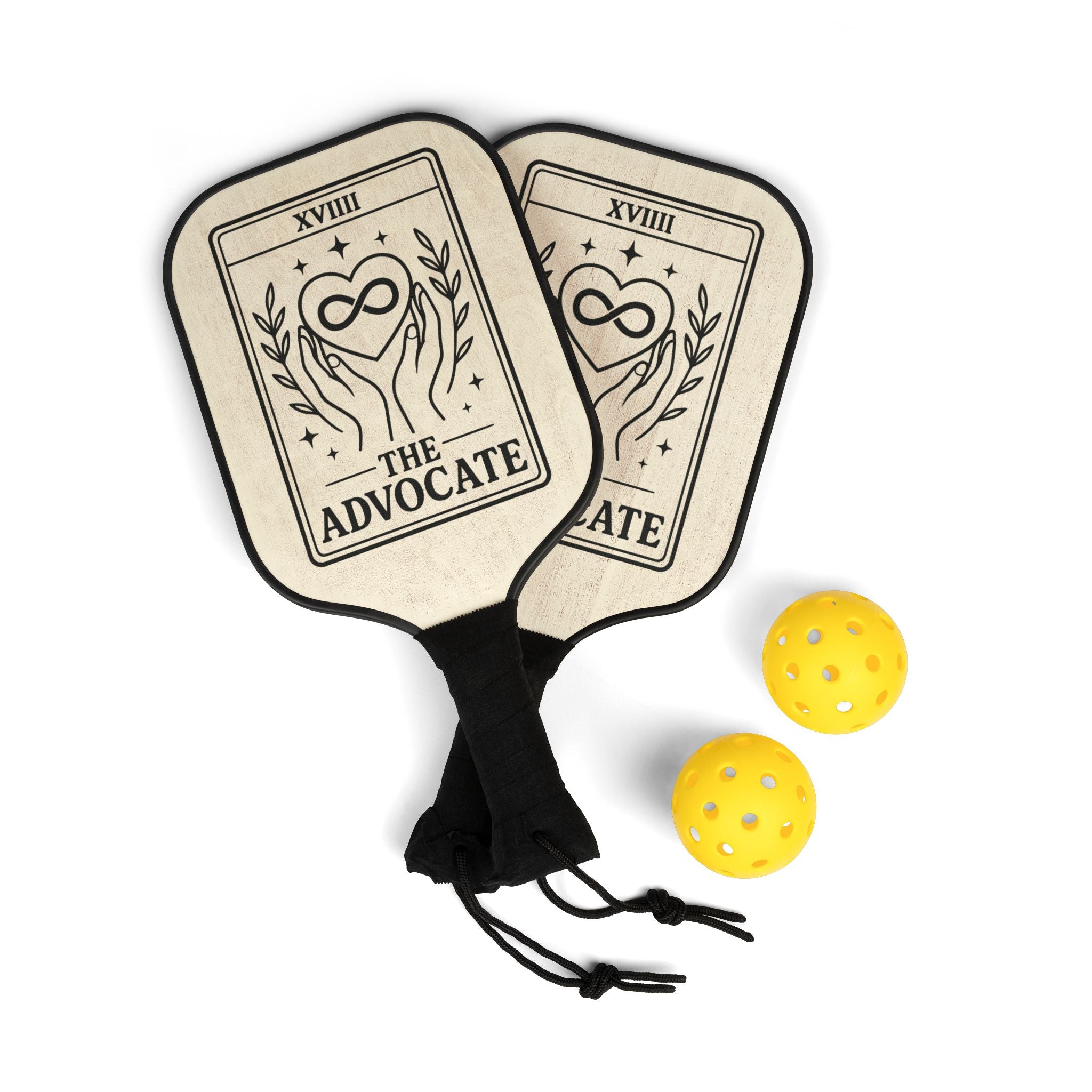 Tarot 'The Advocate' Pickleball Paddle | Pickleball Kit, Tarot Card Design