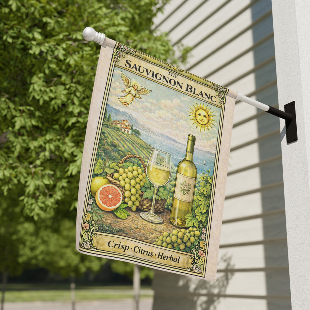 Sauvignon Blanc Wine Garden Banner | Citrus Vineyard House Flag