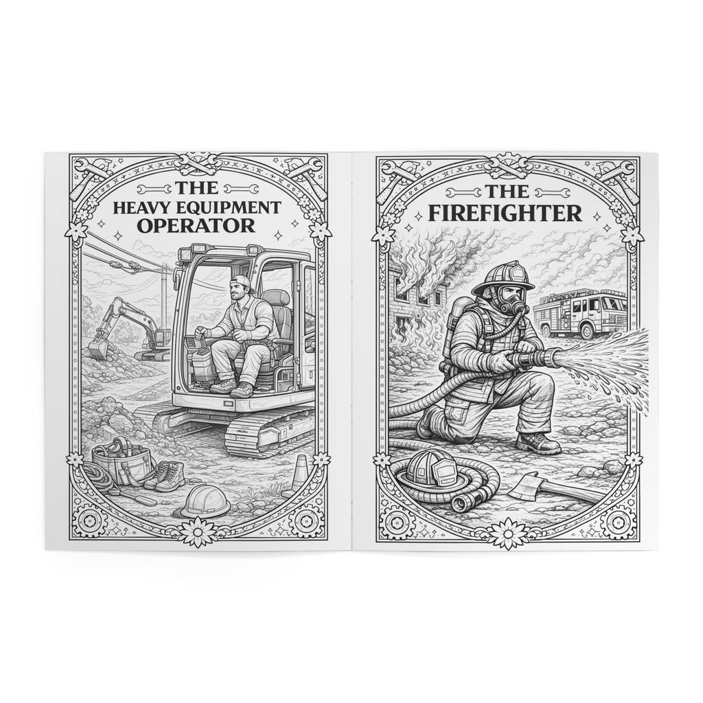 Blue Collar Coloring Book, Coloring Book | Skilled Trades Illustrations