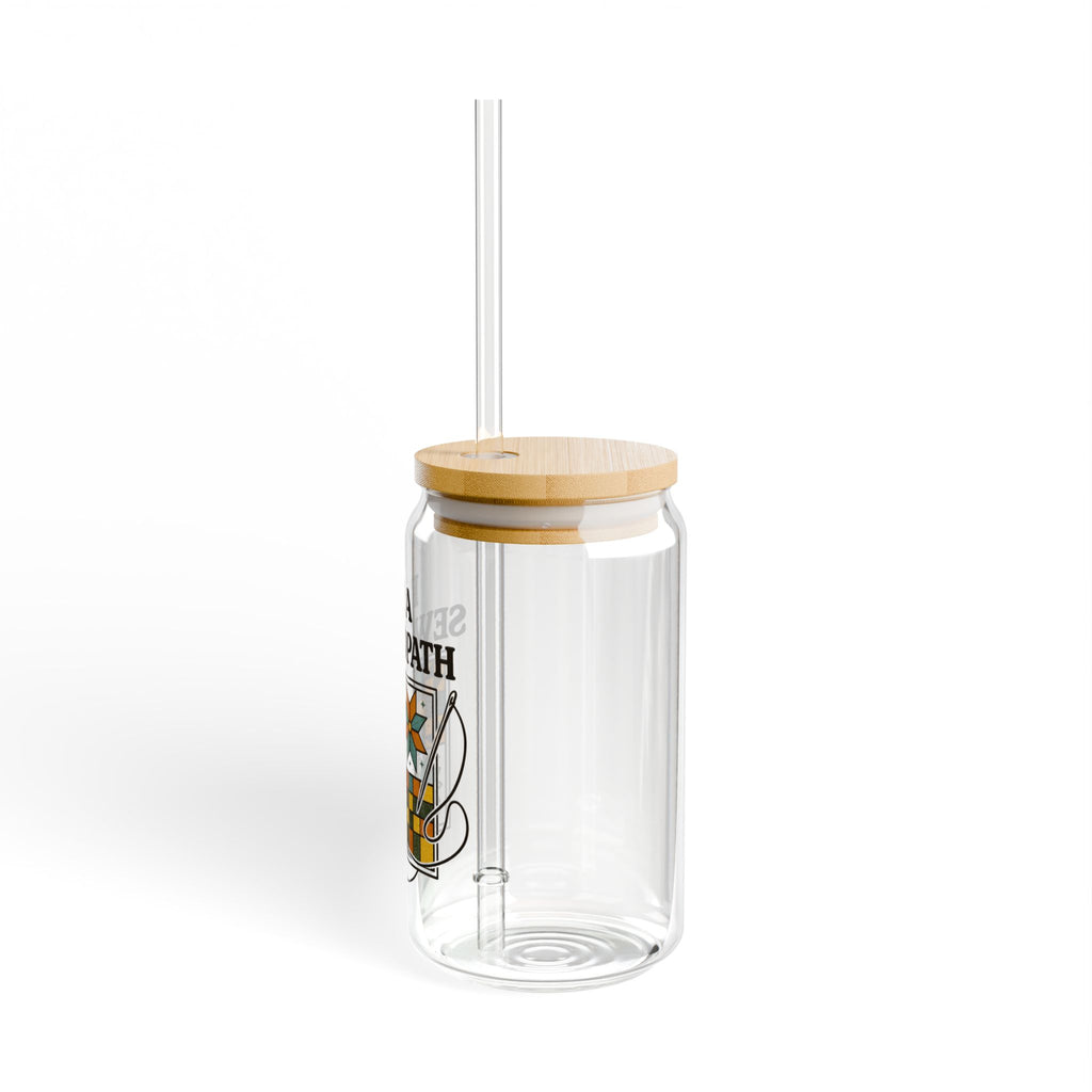 I'm a Sewciopath Sipper Glass | 16oz Quilting Tea Straw Tumbler