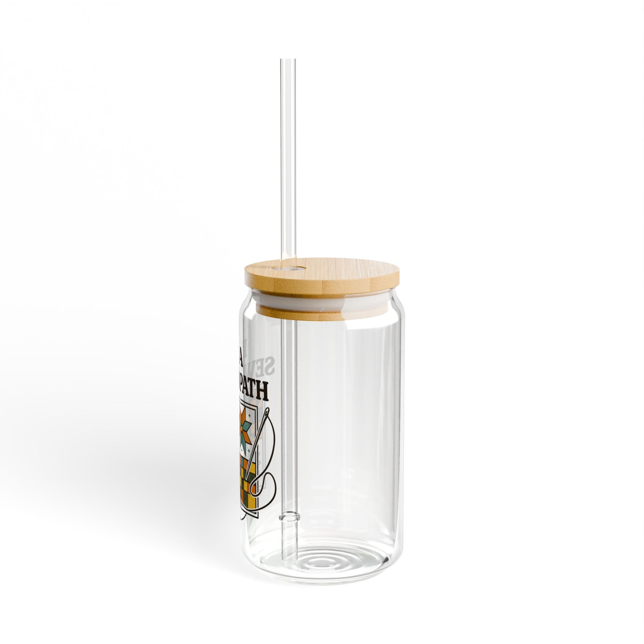 I'm a Sewciopath Sipper Glass | 16oz Quilting Tea Straw Tumbler