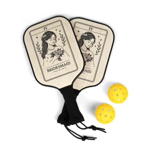 Bridesmaid Tarot Card Pickleball Paddle Set | Pickleball Kit, Bridal Party Theme