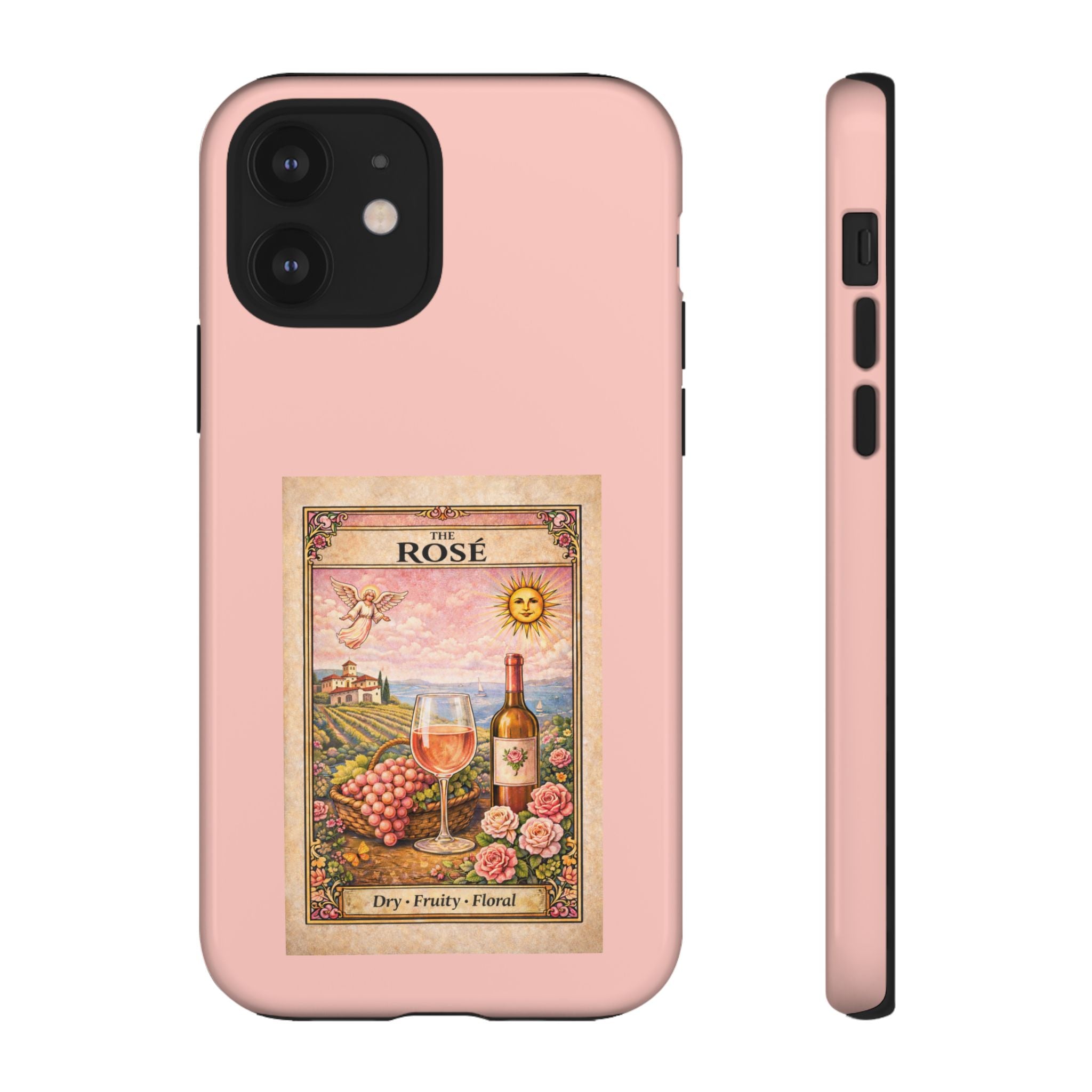 Rose Wine Phone Case - Rose Aesthetic Phone Case - Wine Lover Gift - Cute Wine Phone Case - Floral Phone Case - Gift for Her