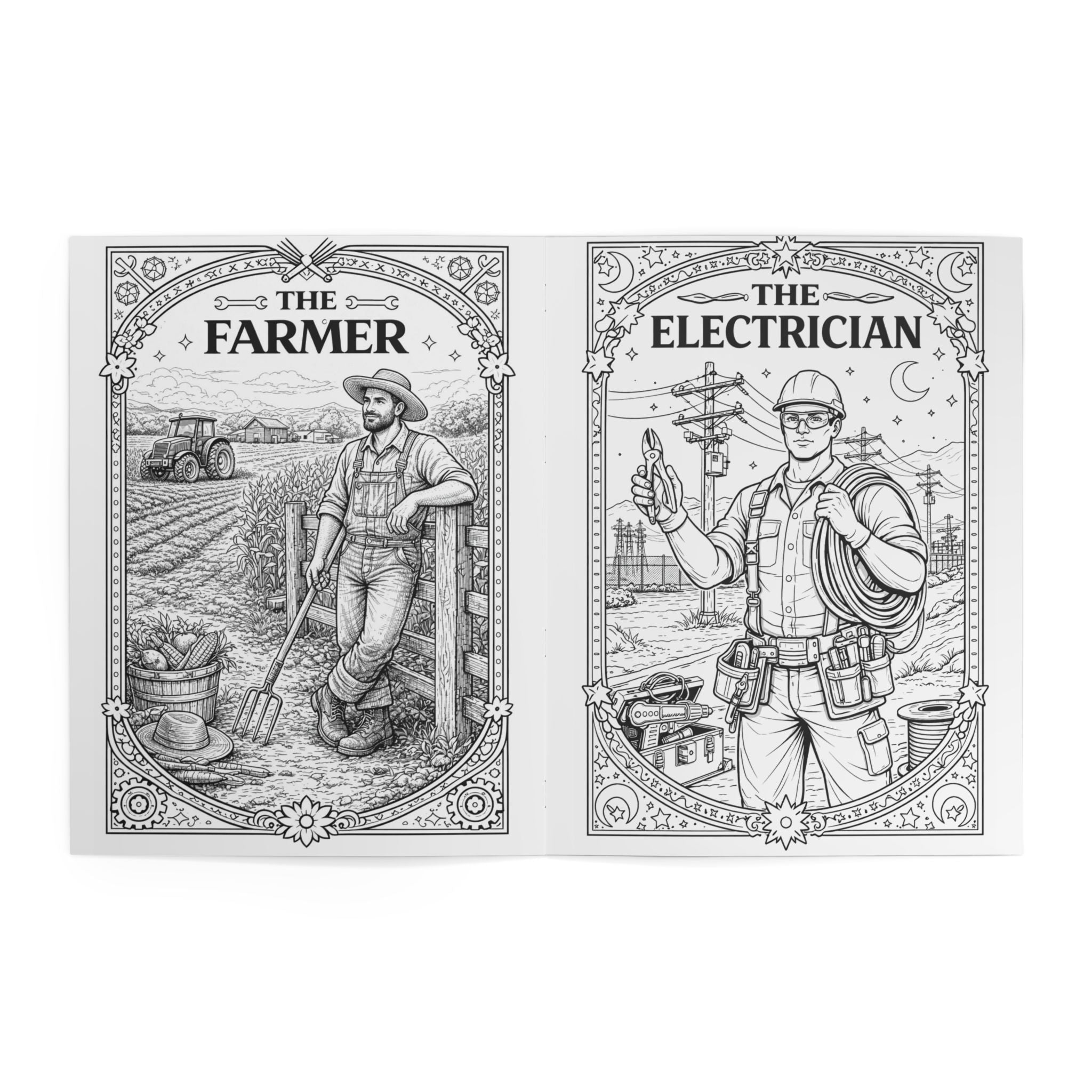 Blue Collar Coloring Book, Coloring Book | Skilled Trades Illustrations