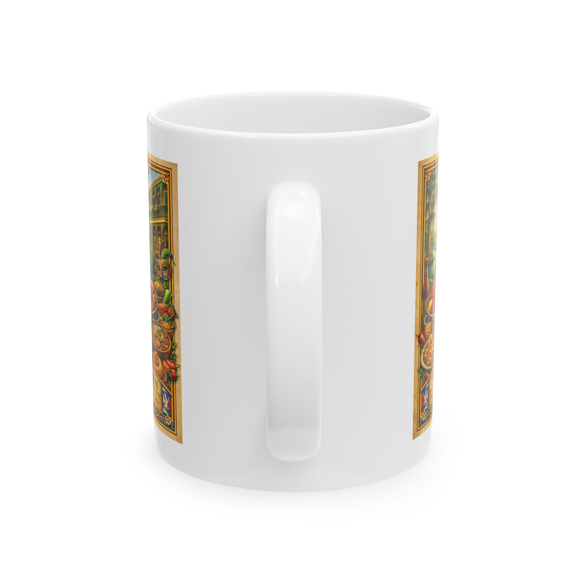 Vintage Cajun Life Mug | Lousianna | Kitchen Art Ceramic