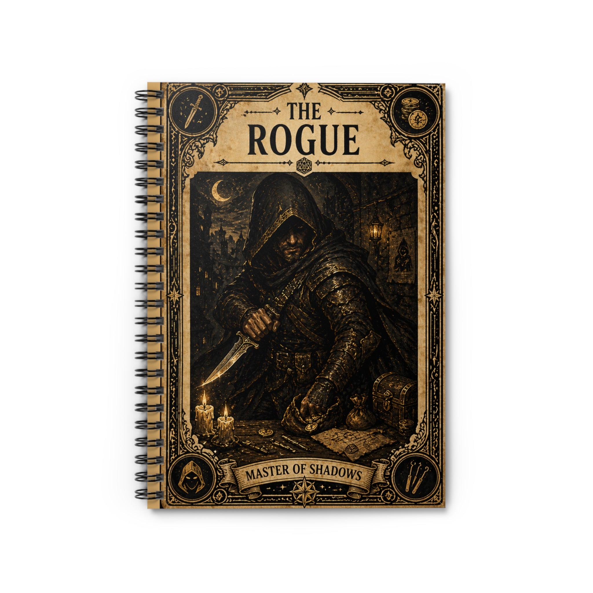 Rogue Master of Shadows Spiral Notebook | Ruled Journal