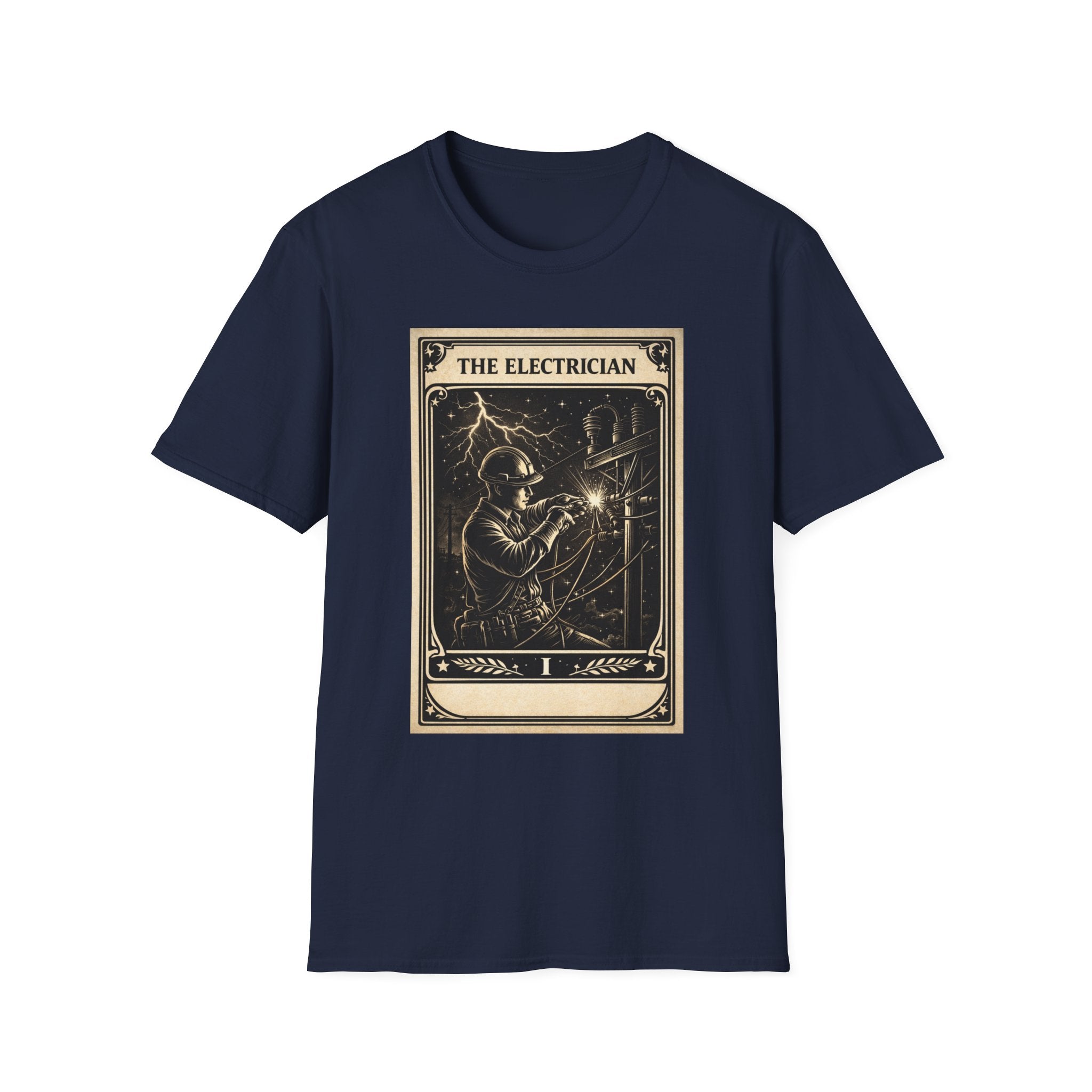 Electrician Shirt Tarot Card, Lineman Electrician Gift, Electrician Tee, Blue Collar Shirt, Electrician Gift Idea, Trade Worker Shirt