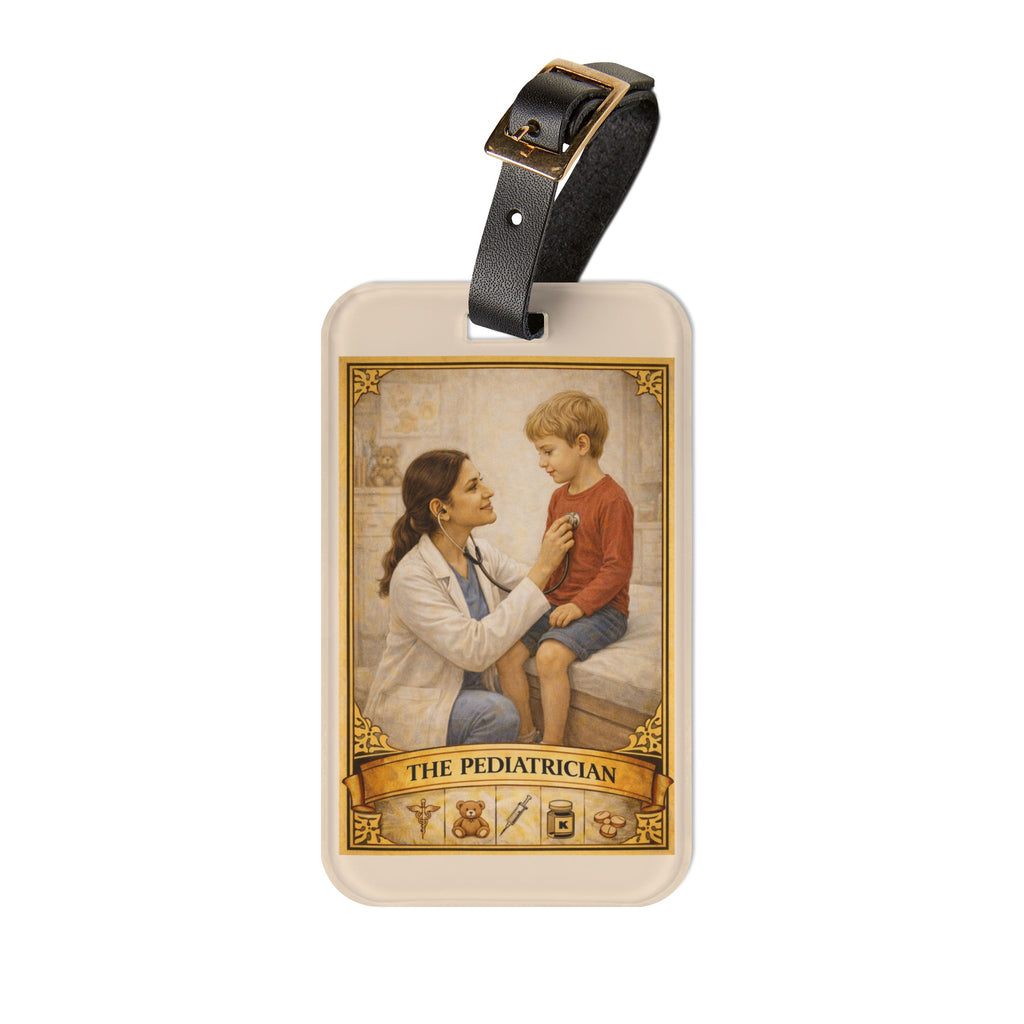 The Pediatrician Luggage Tag | Medical Child Care Illustration