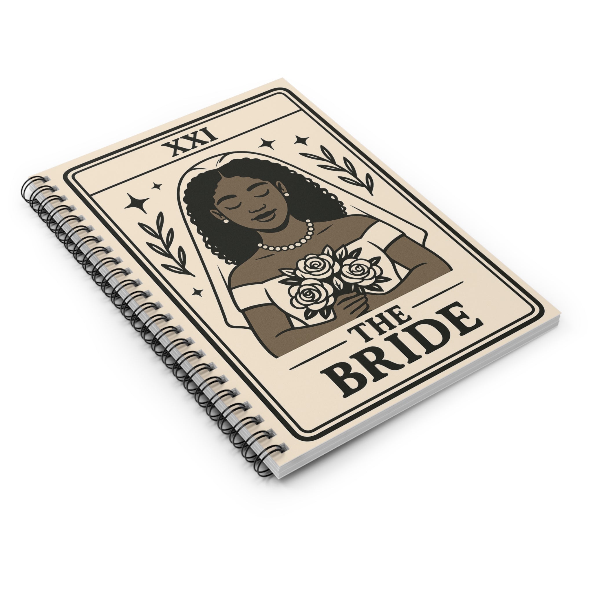 Tarot Bride Illustration Notebook | Spiral Ruled Journal