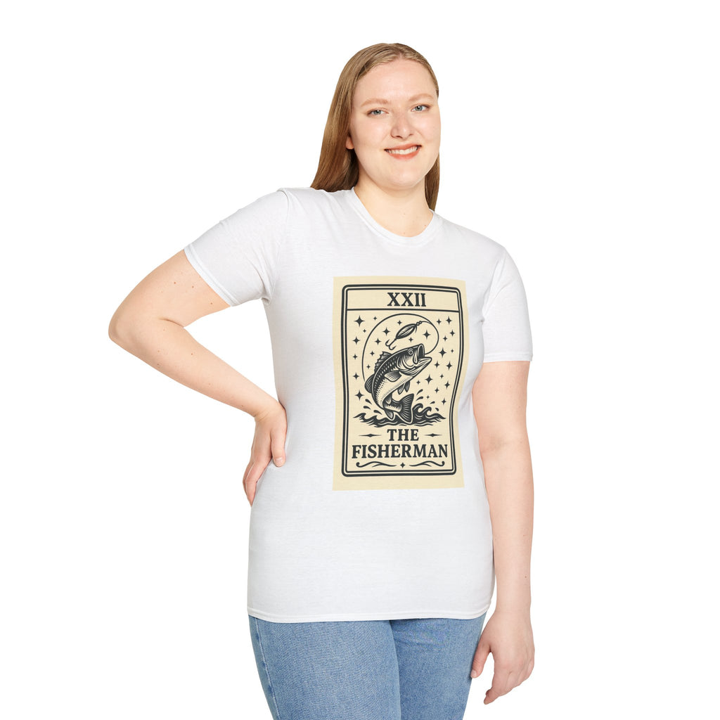 The Fisherman Tarot Card T-Shirt | Fish Illustration, Nautical Fishing Tee