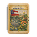 The State of Georgia vintage postcard Kindle Case | Georgia flag, peaches, state capitol