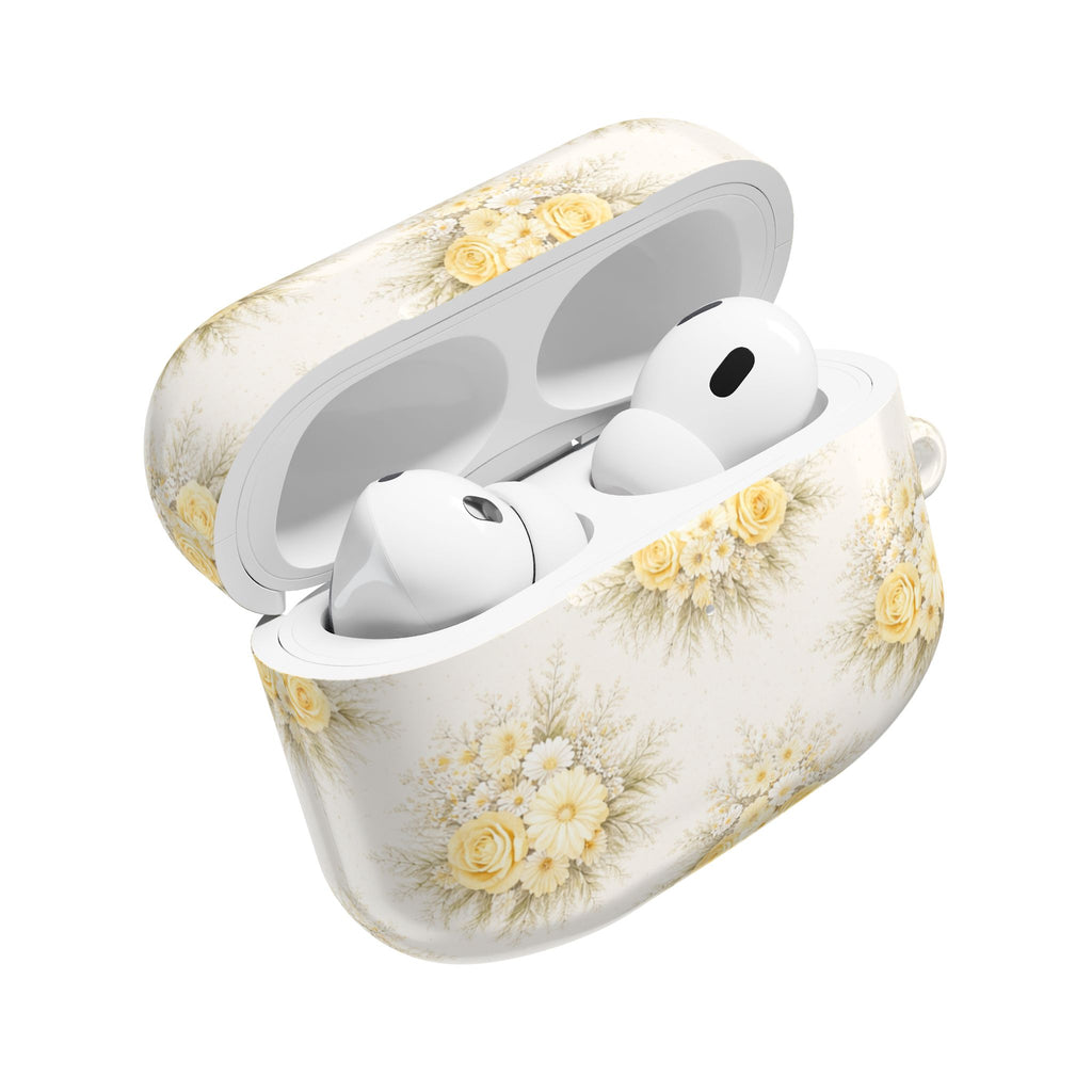 Yellow Rose Bouquet AirPod Case | Vintage Floral Pattern