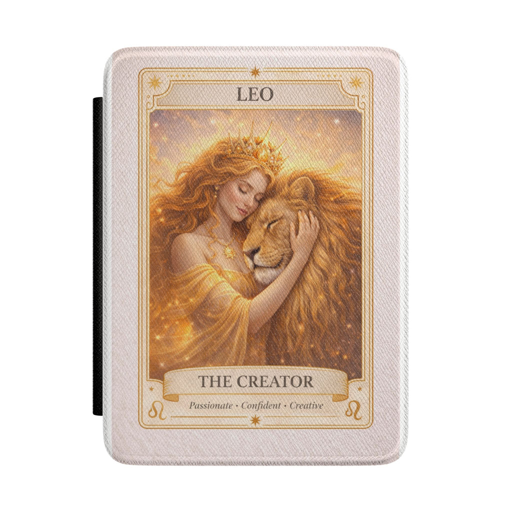 Leo Zodiac Tarot Illustration Kindle Case | The Creator, Lion Artwork