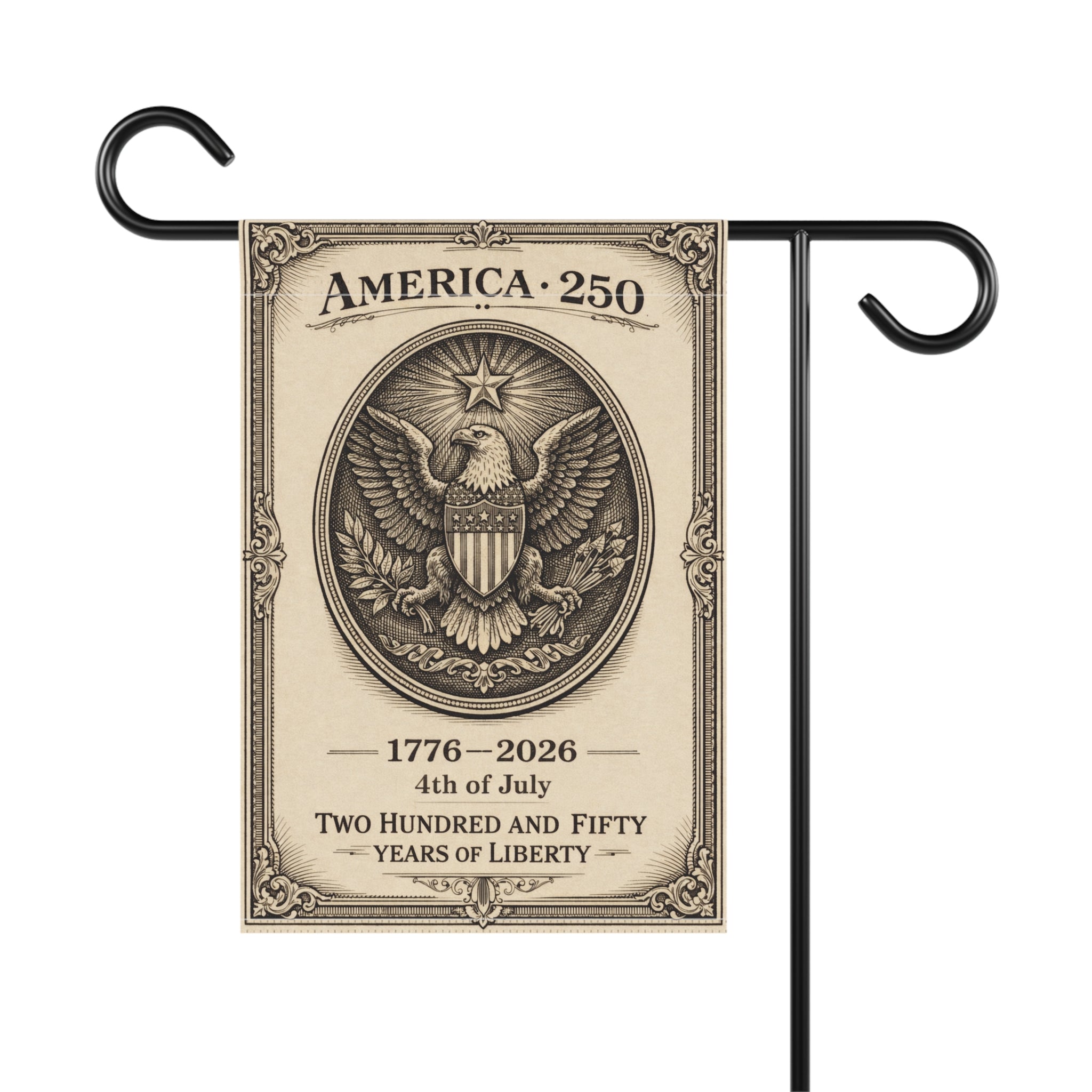America 250 Eagle Coin Garden Banner | 1776-2026 Fourth of July