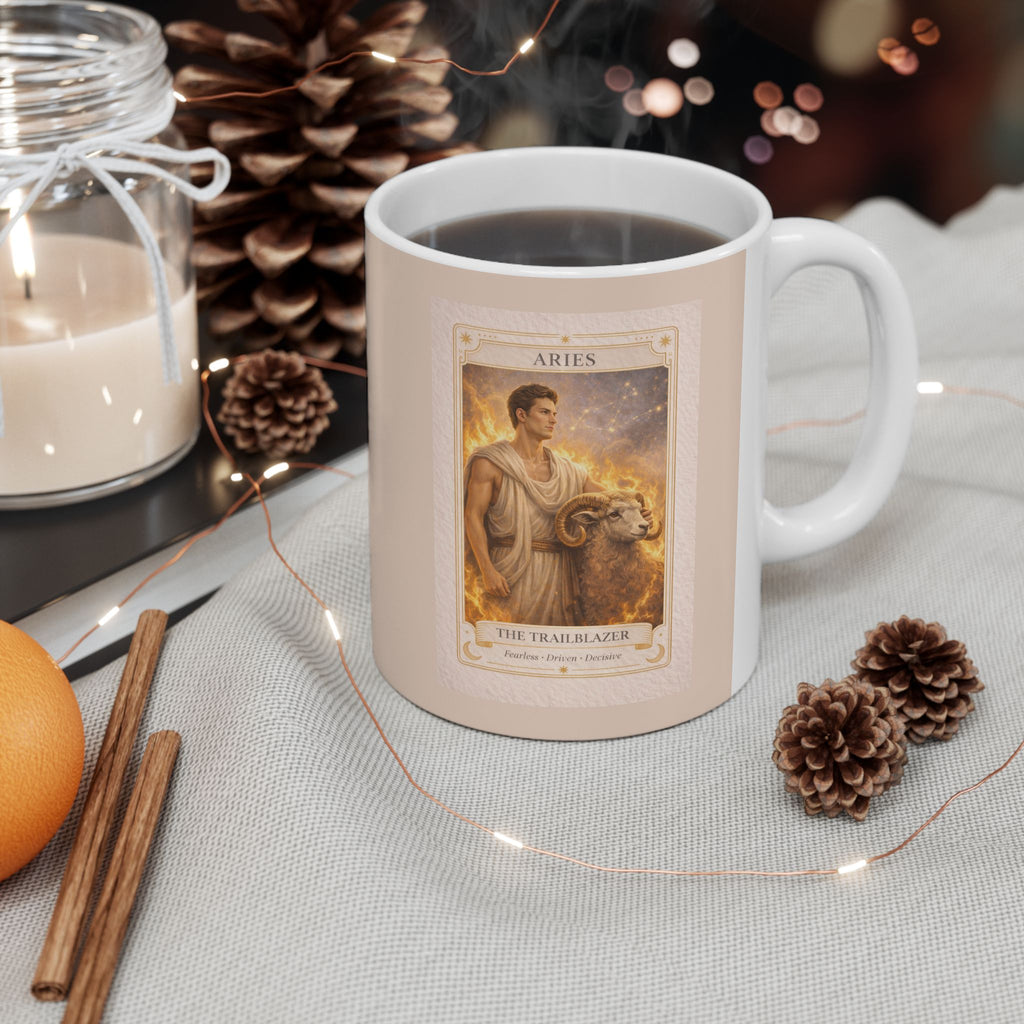 Aries Coffee Mug for Men - Aries Zodiac Mug - Aries Gift for Him - Astrology Mug - Horoscope Mug - Zodiac Coffee Mug - Aries Birthday Gif