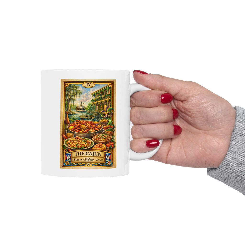 Vintage Cajun Life Mug | Lousianna | Kitchen Art Ceramic