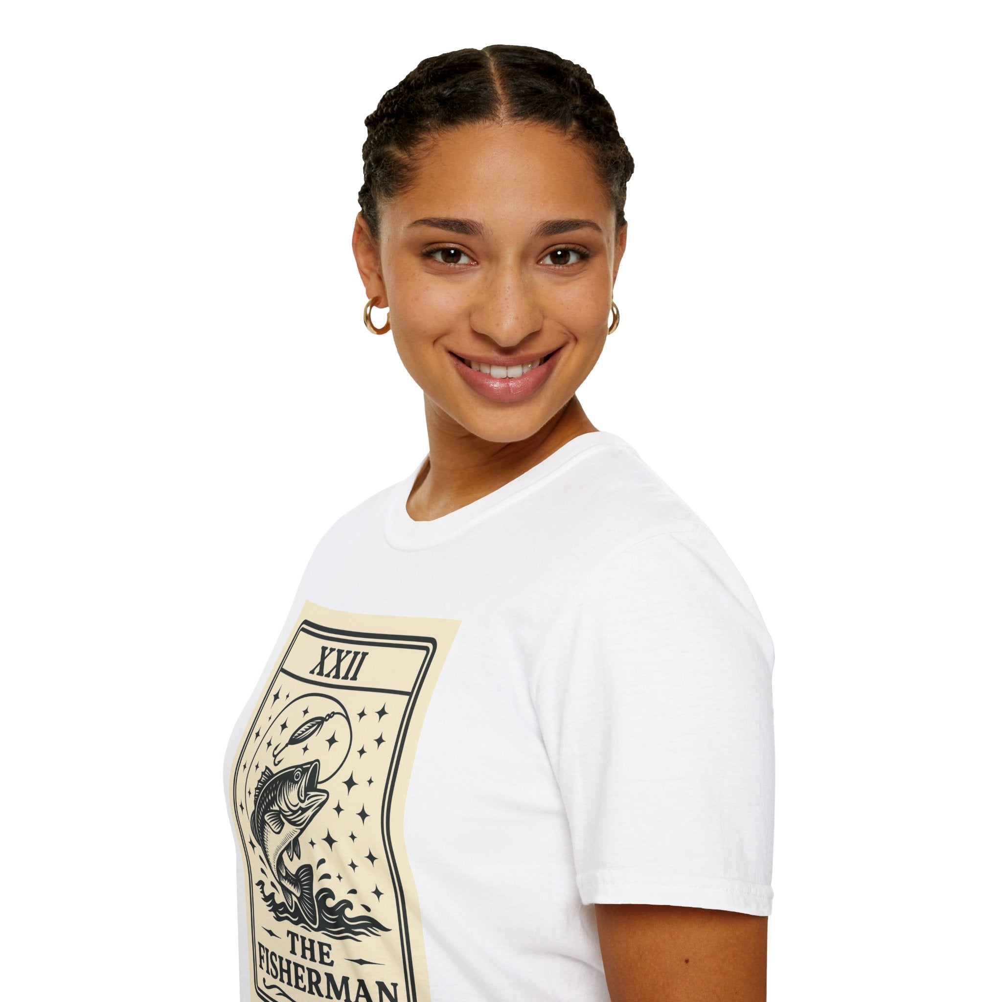 The Fisherman Tarot Card T-Shirt | Fish Illustration, Nautical Fishing Tee