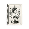 Tarot Bride Illustration Notebook | Spiral Ruled Journal