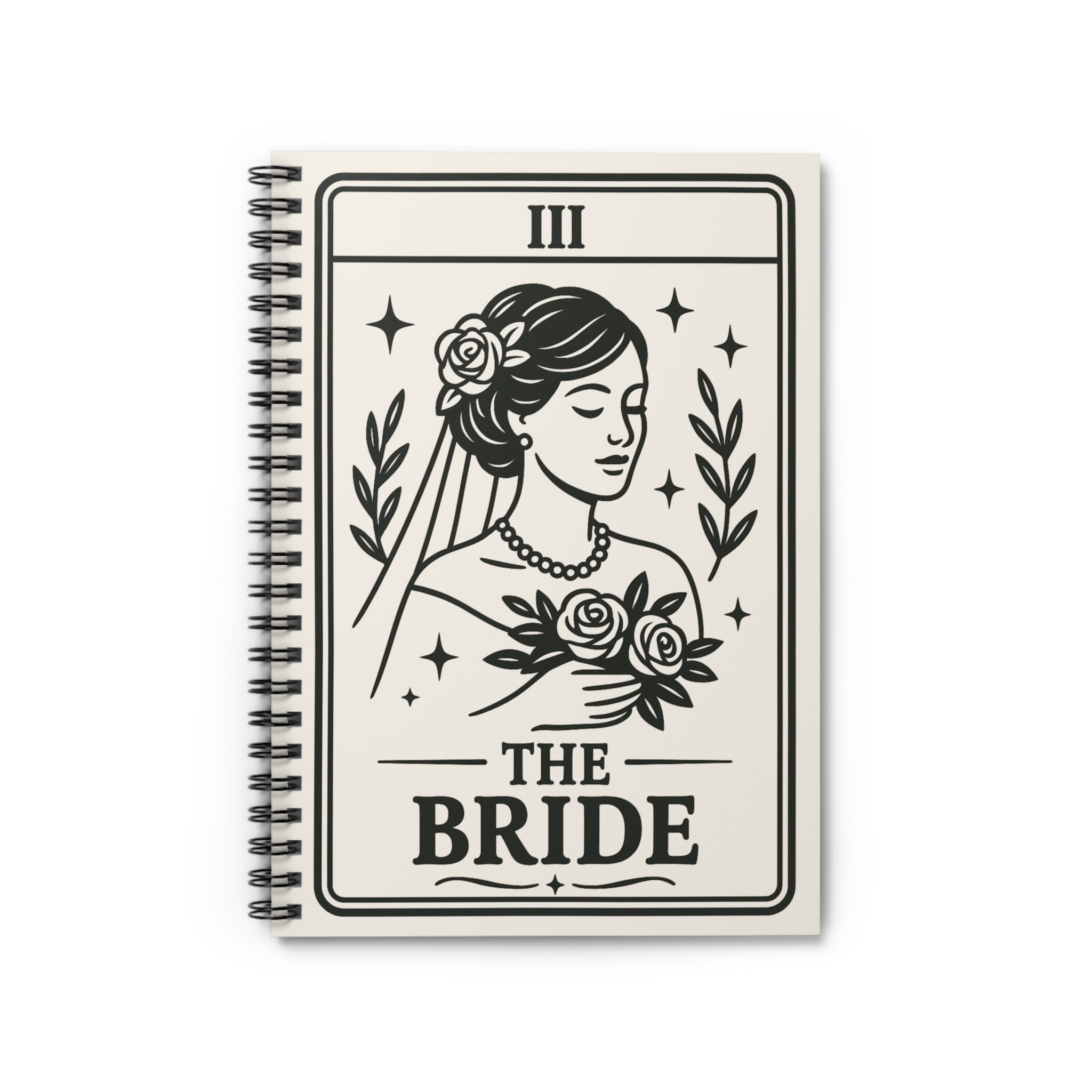 Tarot Bride Illustration Notebook | Spiral Ruled Journal