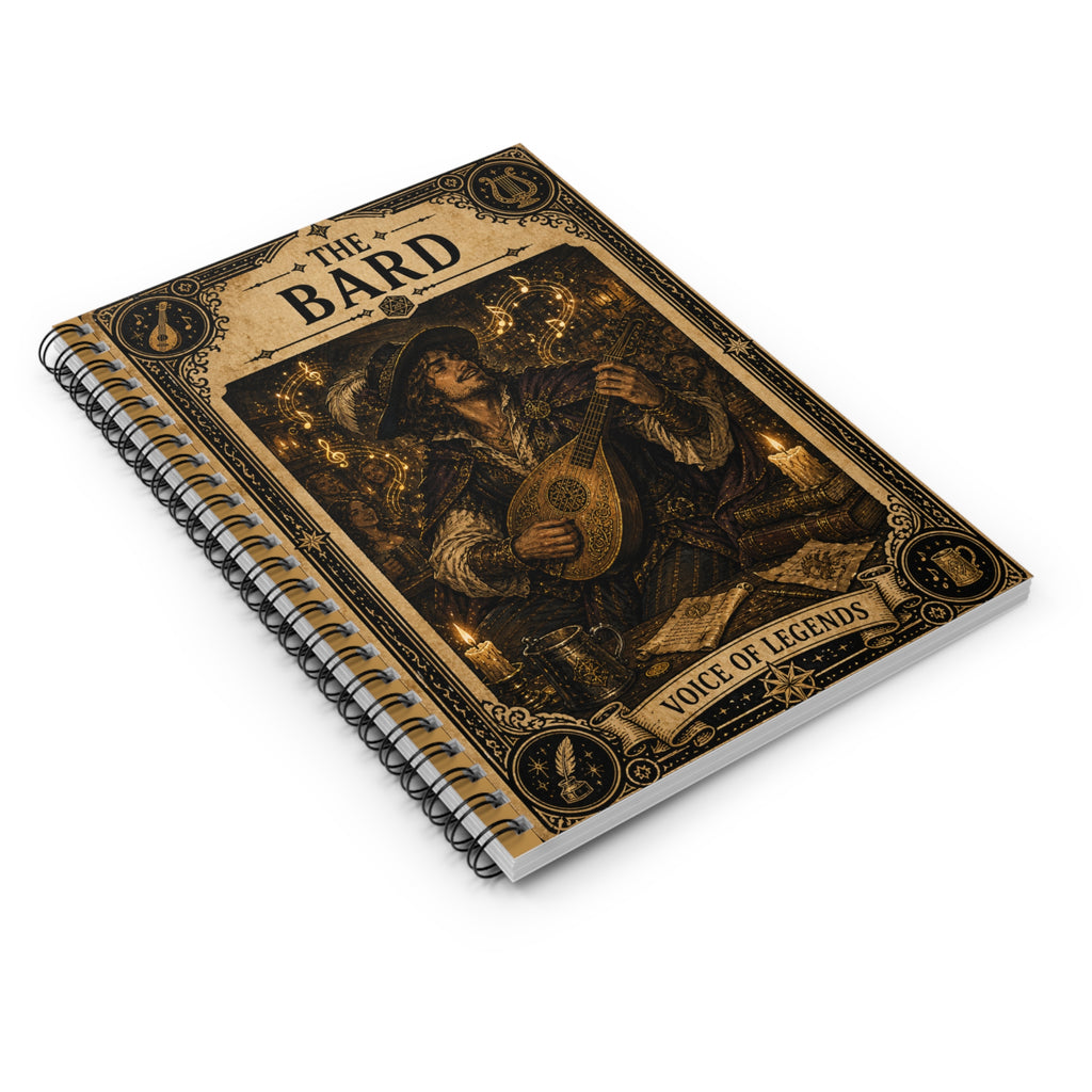 The Bard Voice of Legends Notebook | Spiral Ruled Journal