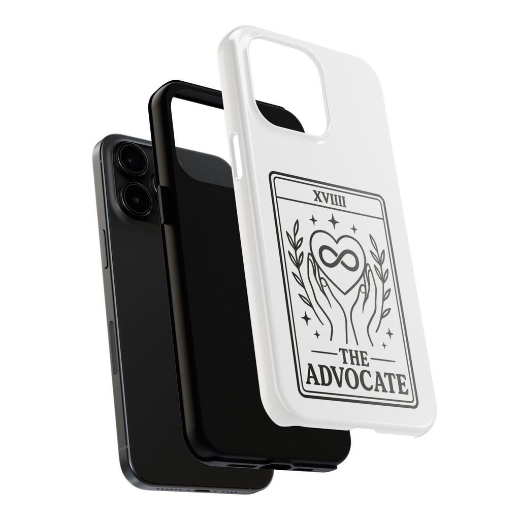 The Advocate tarot card Phone Case | infinity heart hands design