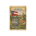 The State of Georgia Vintage Flag Garden & House Banner | Peach, Capitol, Mockingbird