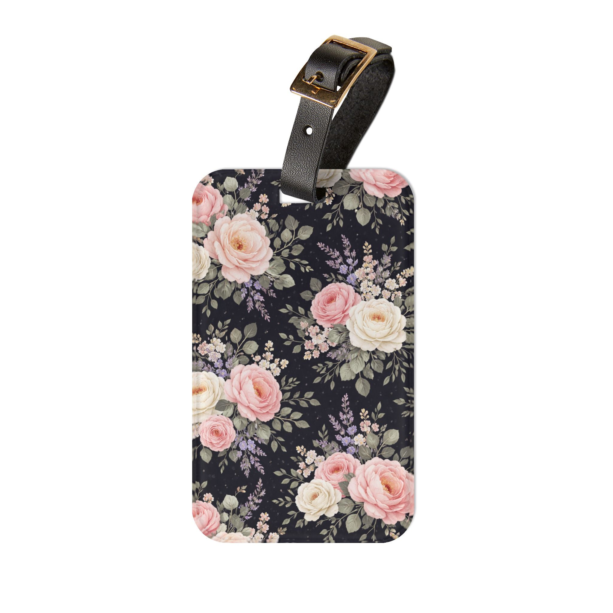 Vintage Pink Roses Luggage Tag