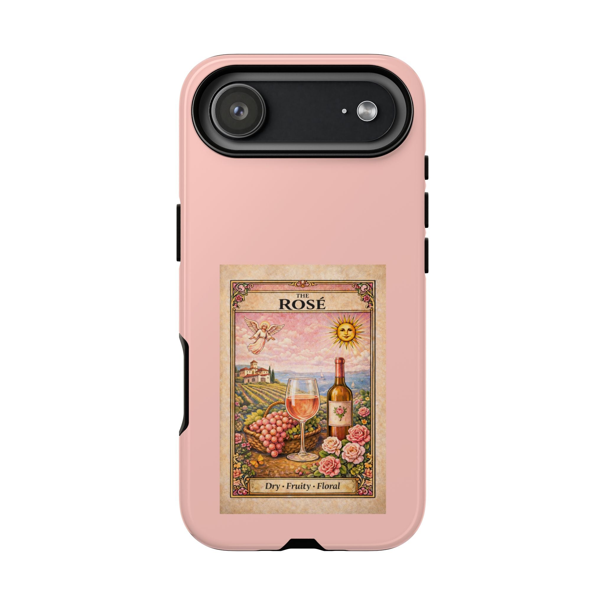 Rose Wine Phone Case - Rose Aesthetic Phone Case - Wine Lover Gift - Cute Wine Phone Case - Floral Phone Case - Gift for Her