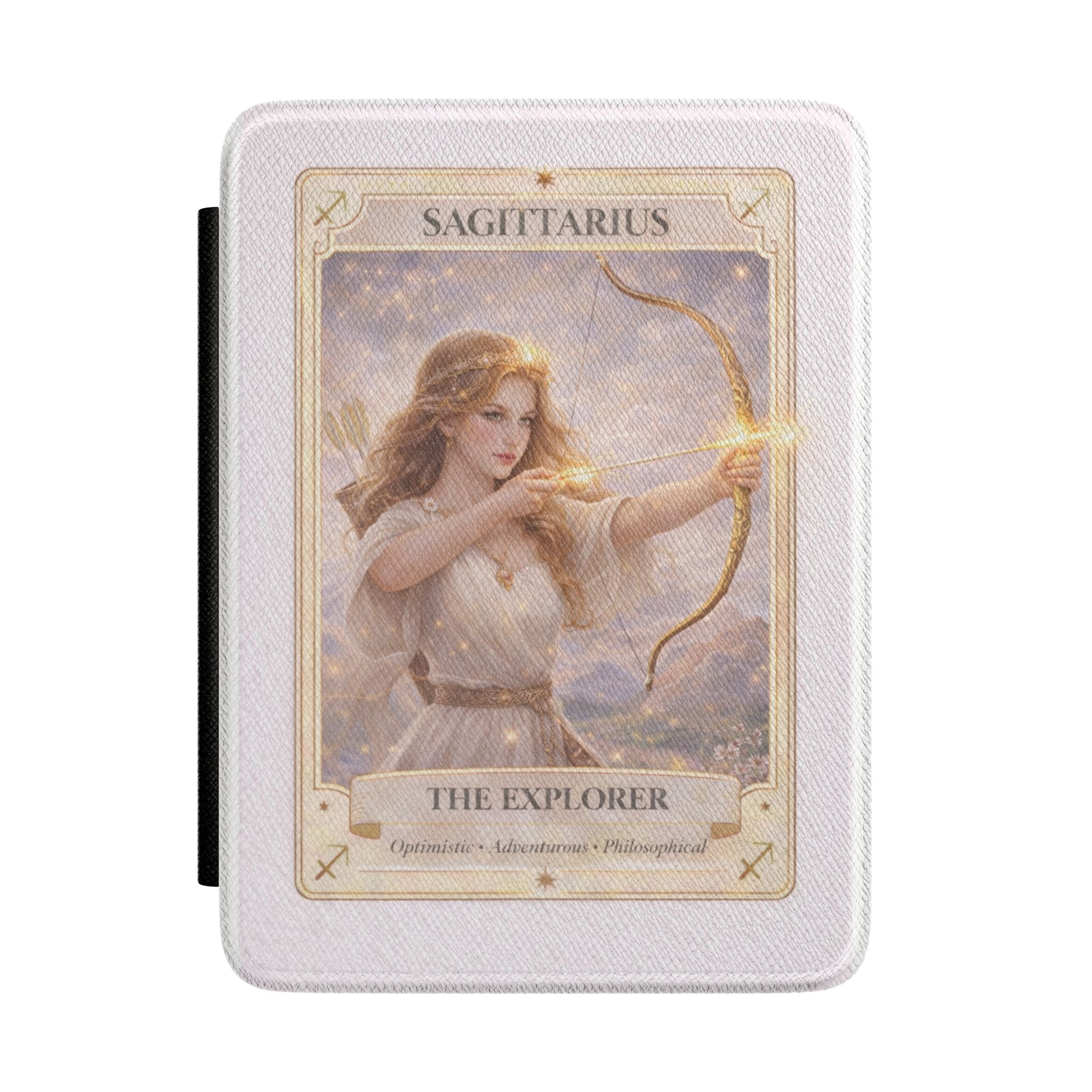 Sagittarius The Explorer Kindle Case | Zodiac Archer Tarot Illustration