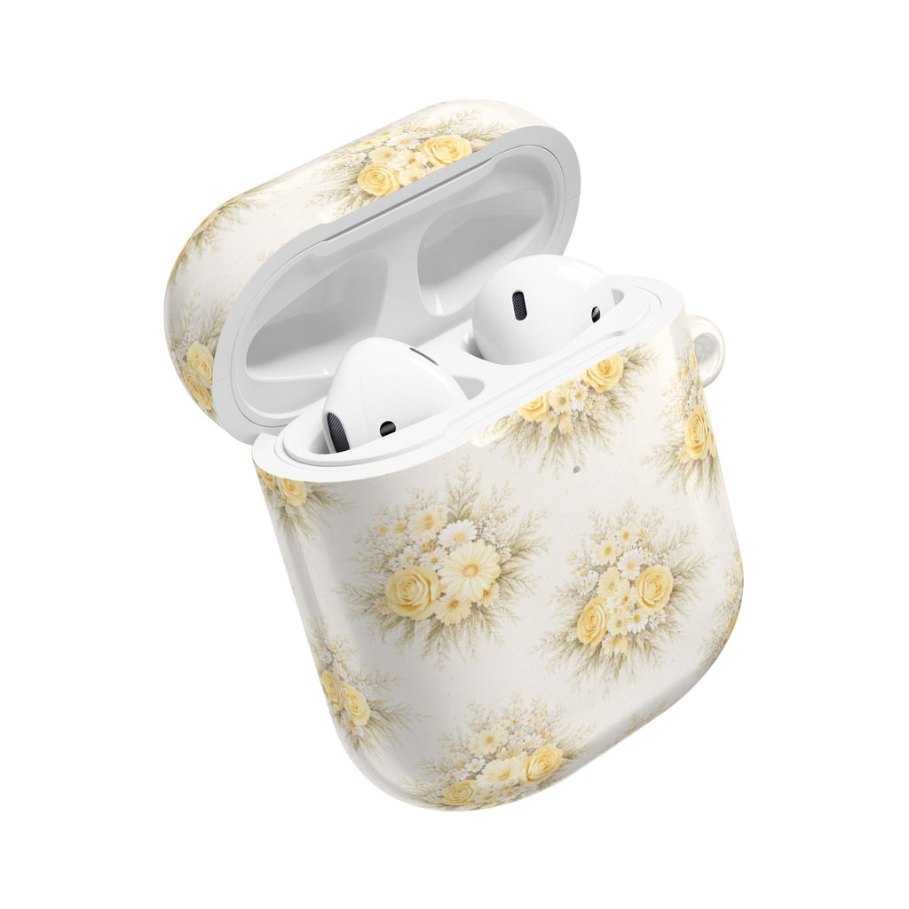 Yellow Rose Bouquet AirPod Case | Vintage Floral Pattern