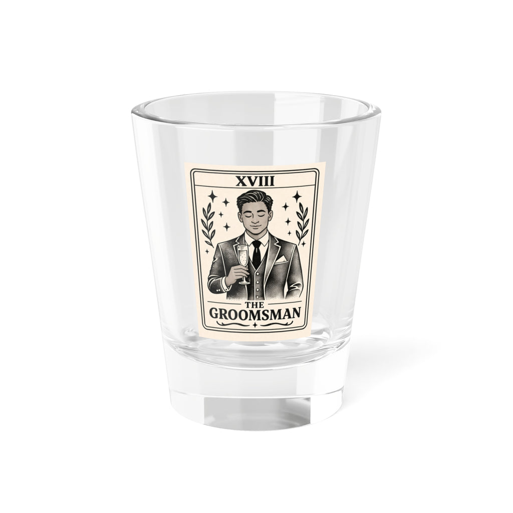 The Groomsman Shot Glass | Tarot Card Illustration, 1.5oz